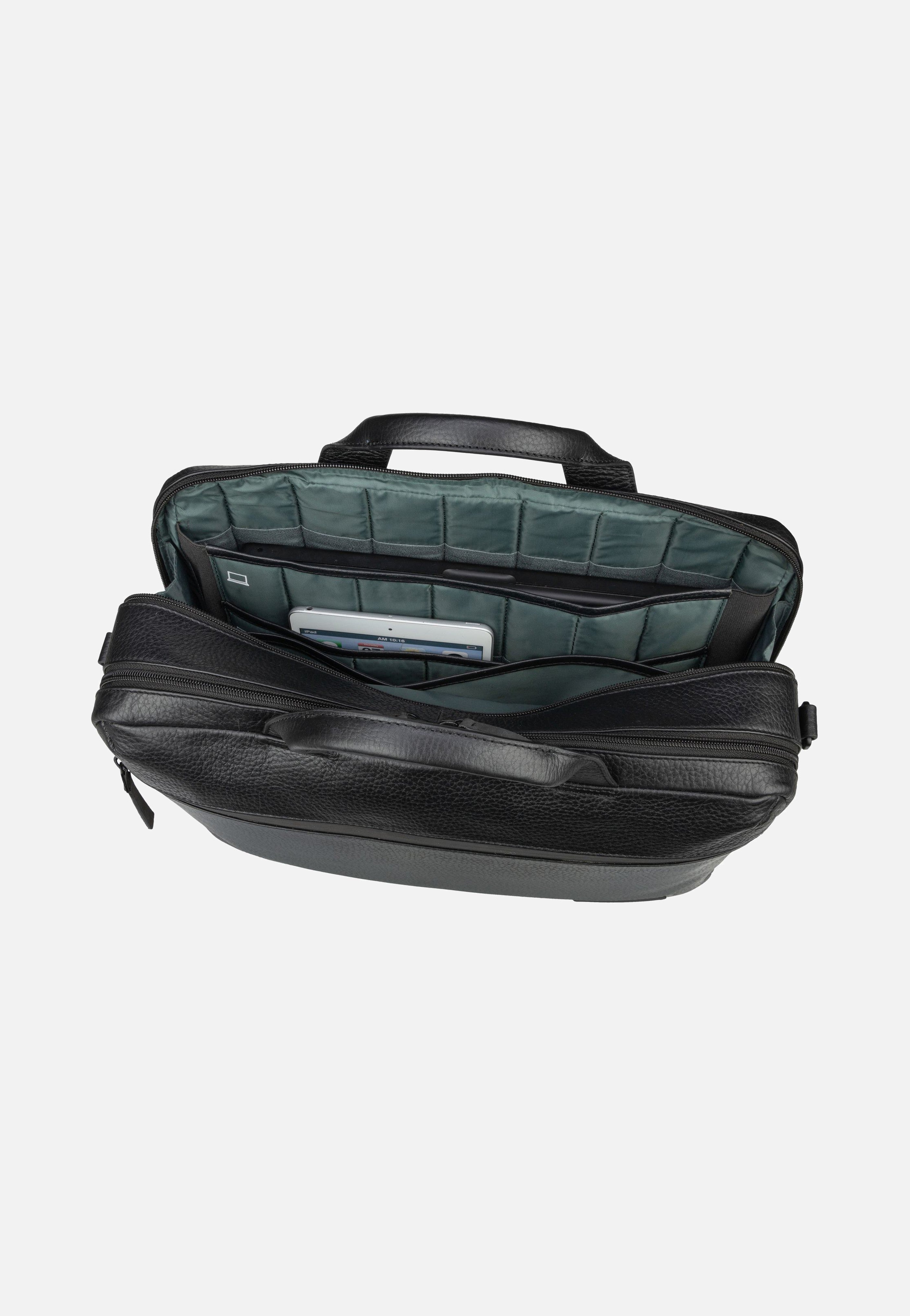 Jost Stockholm Business Bag L 2 Comp Black Aktentasche