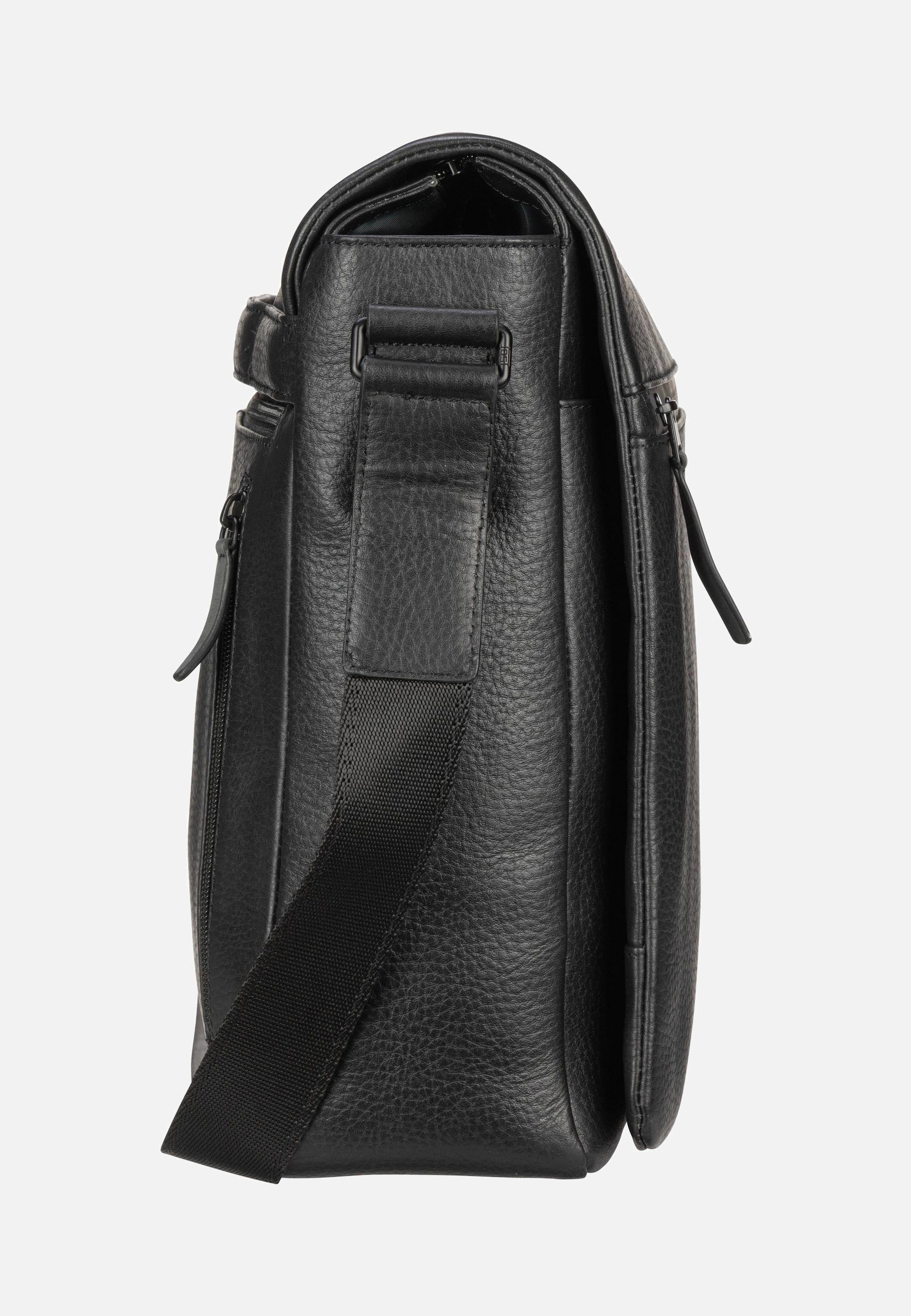 Jost Stockholm Flap L Black Messenger Bag