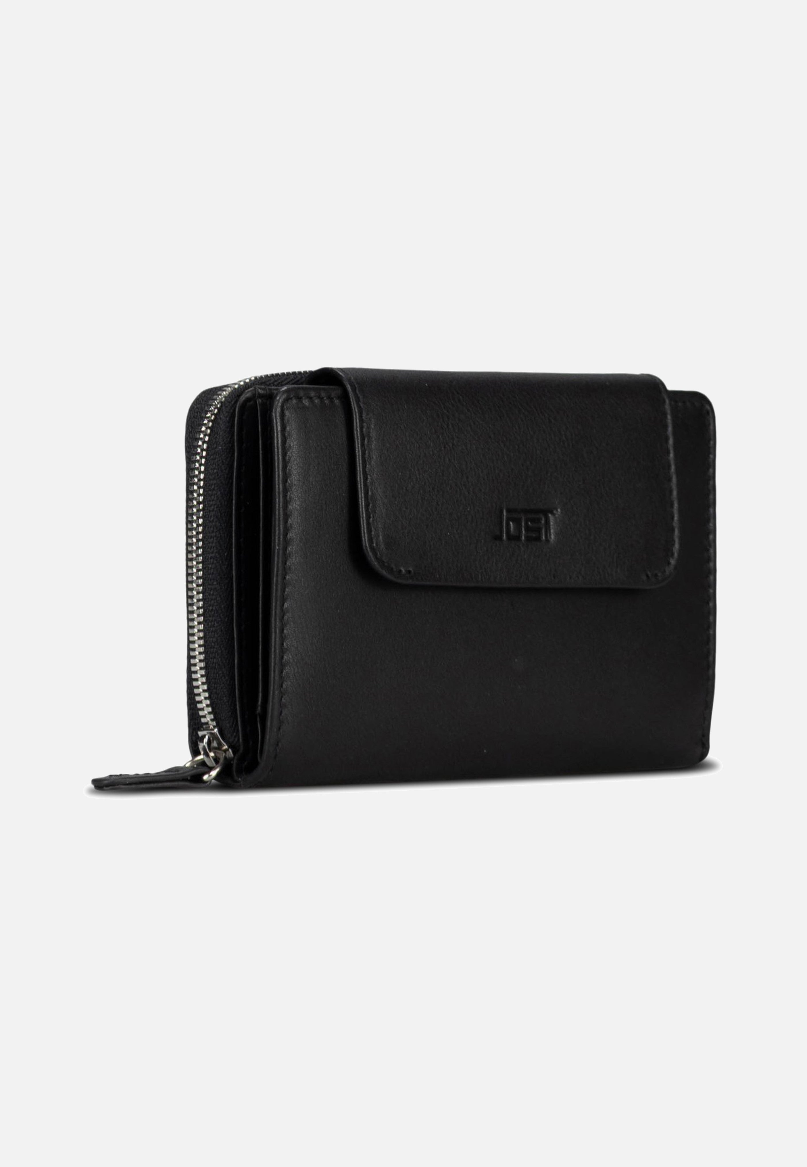Jost Odense Zip 6331 Medium Black Portemonnaie