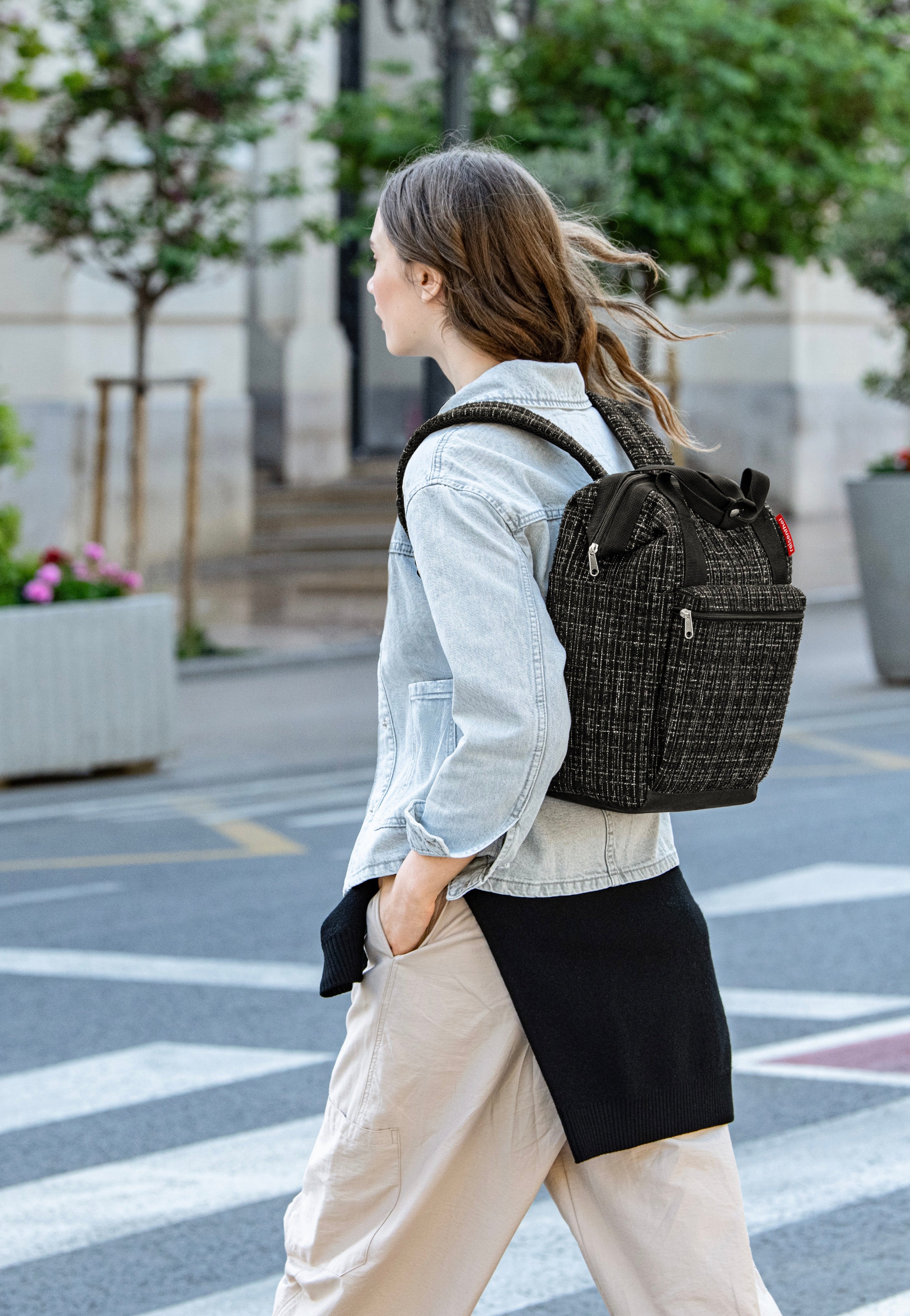 reisenthel Allrounder R Bouclé Black Rucksack