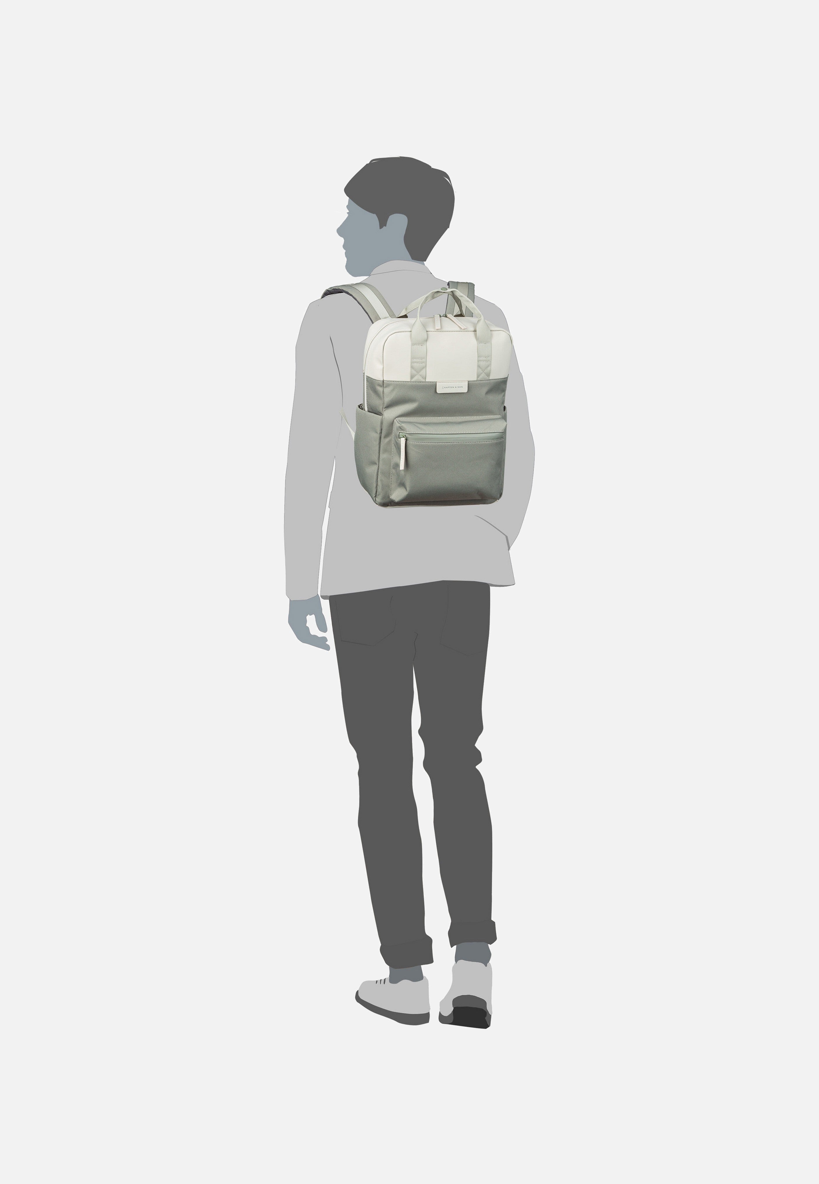 Kapten & Son Bergen Pro Diaper BP Muted Sage Rucksack