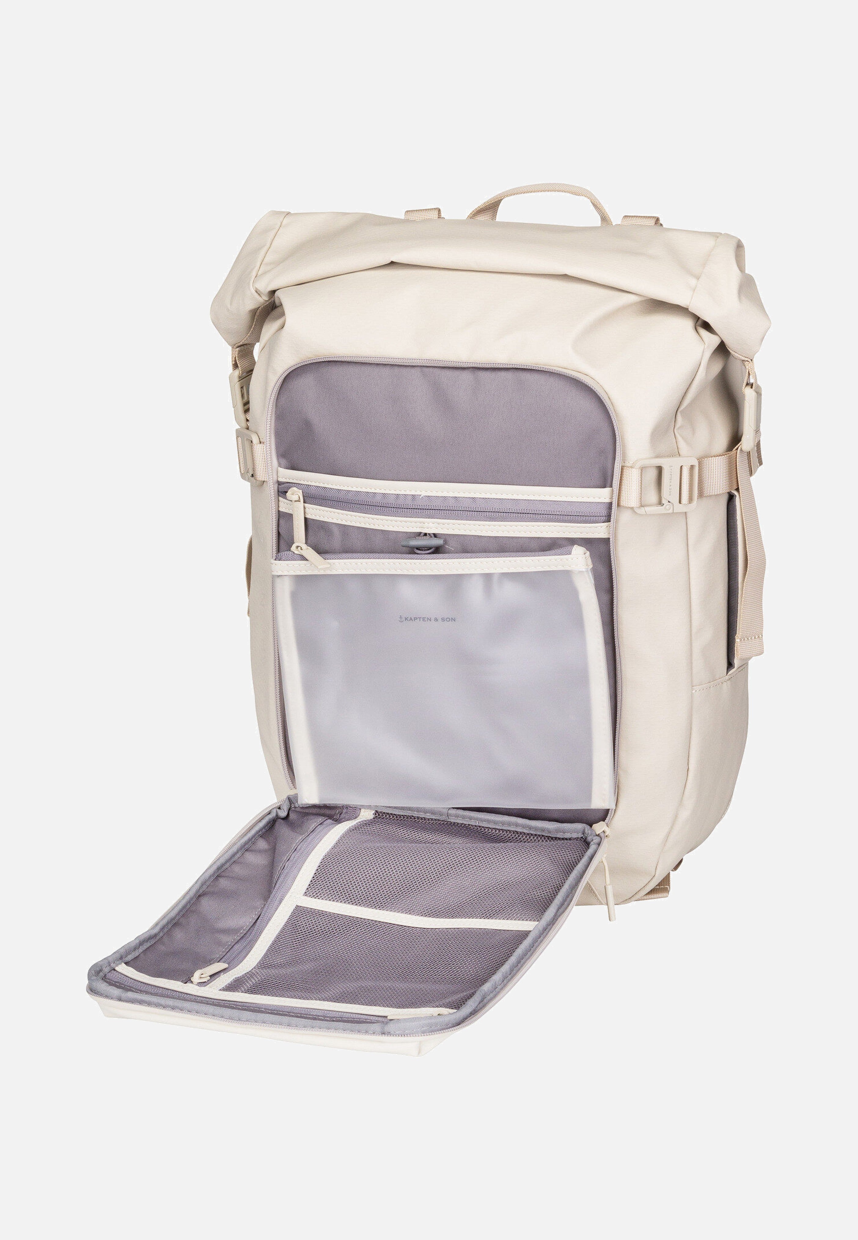 Kapten & Son Lisbon Pro Rolltop S Sandstone Rucksack
