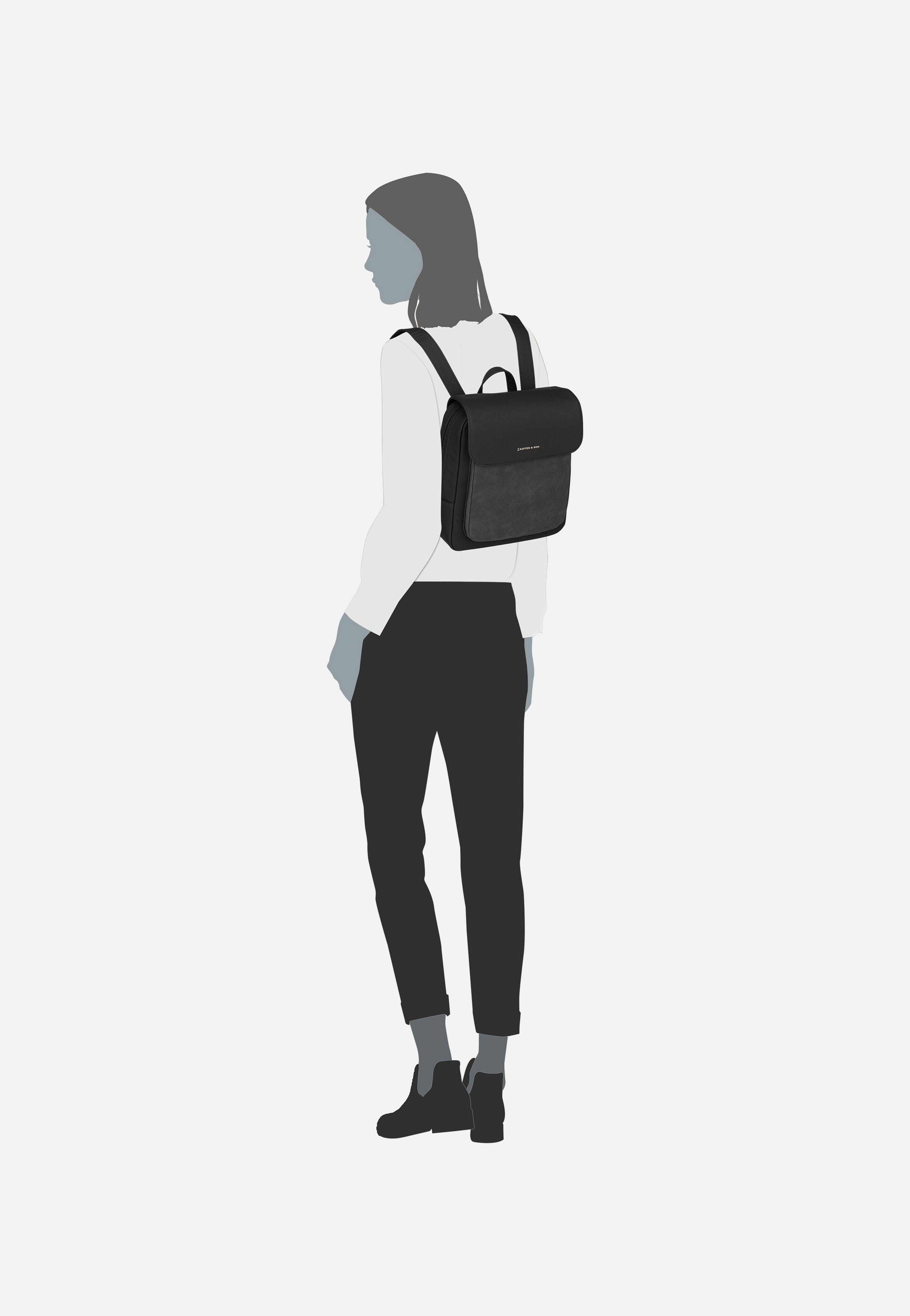 Kapten & Son Tromso Small All Black Rucksack