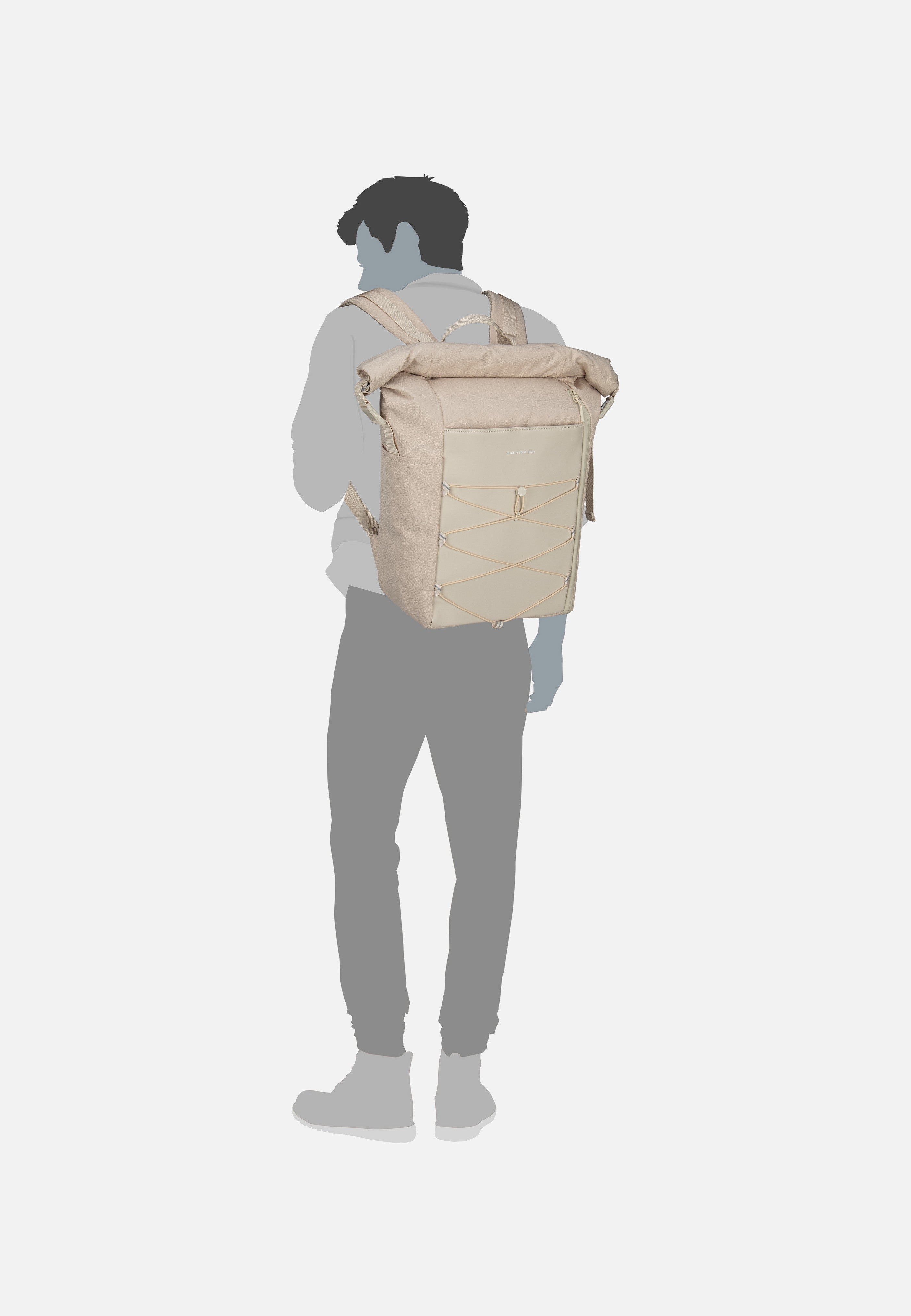 Kapten & Son Yoho Sandstone Rolltop Rucksack