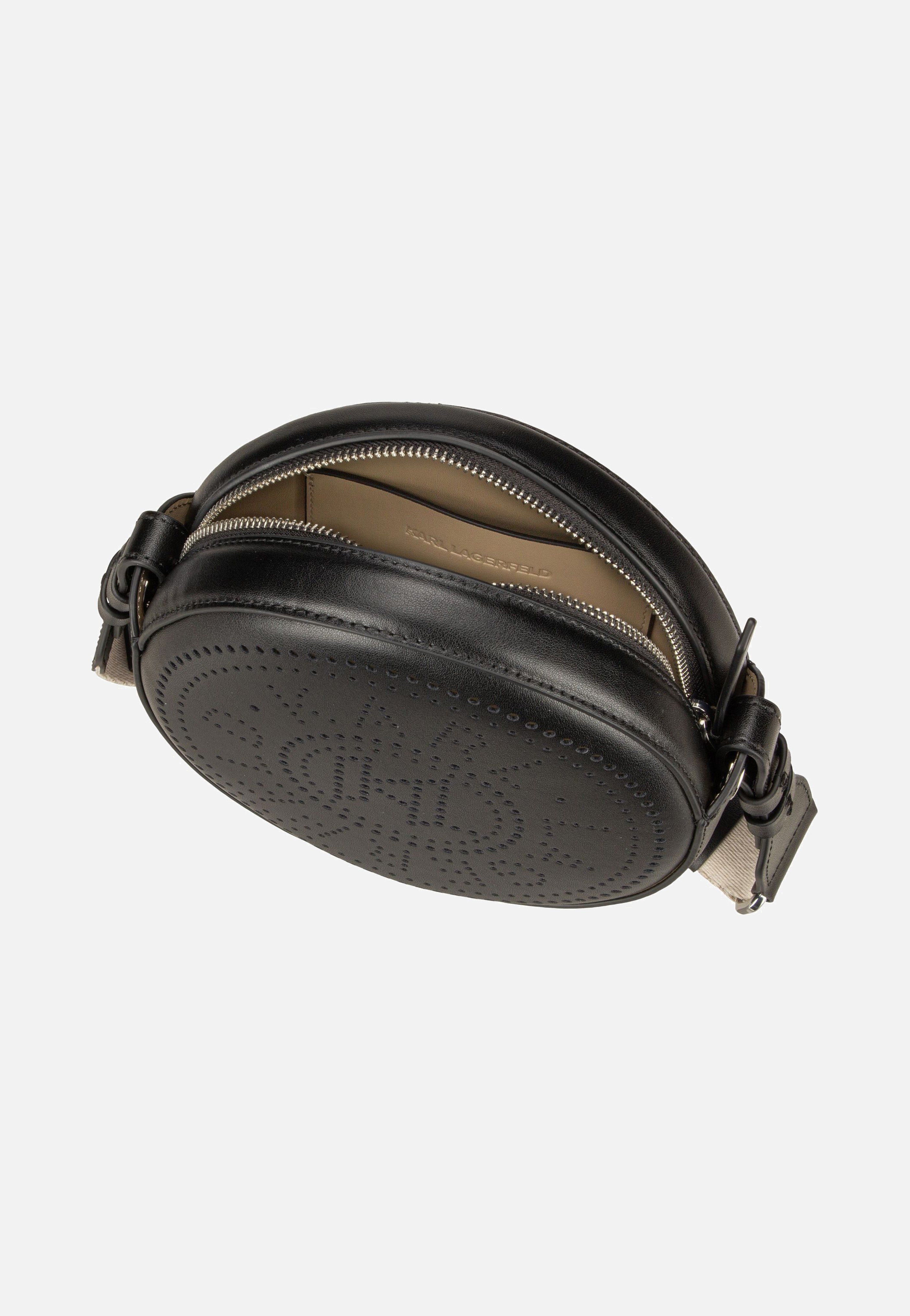 Karl Lagerfeld K/Circle Round CB  Perforated Black Umhängetasche