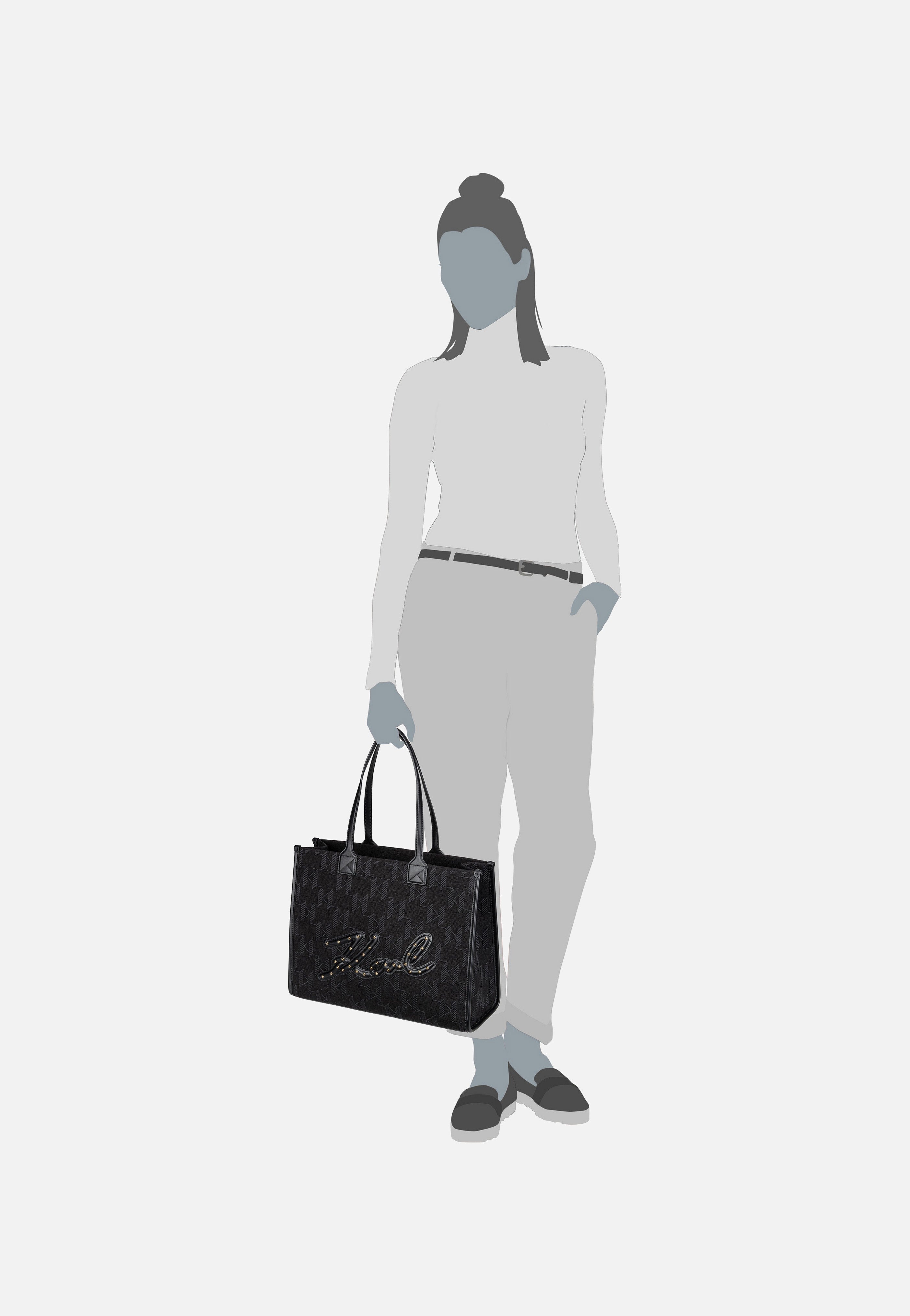 Karl Lagerfeld K/Skuare SP LG Monogram Black Shopper