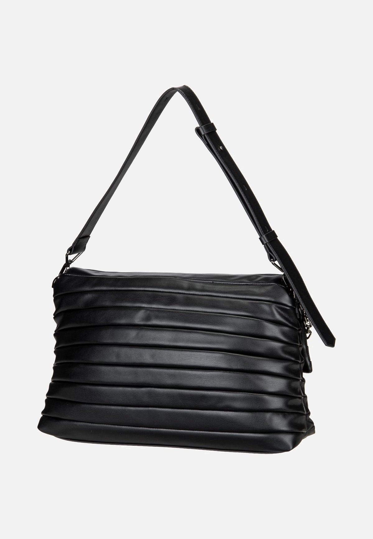 Karl Lagerfeld K/Essential Plie Medium Flap Shb Black-Gunmetal  Abendtasche