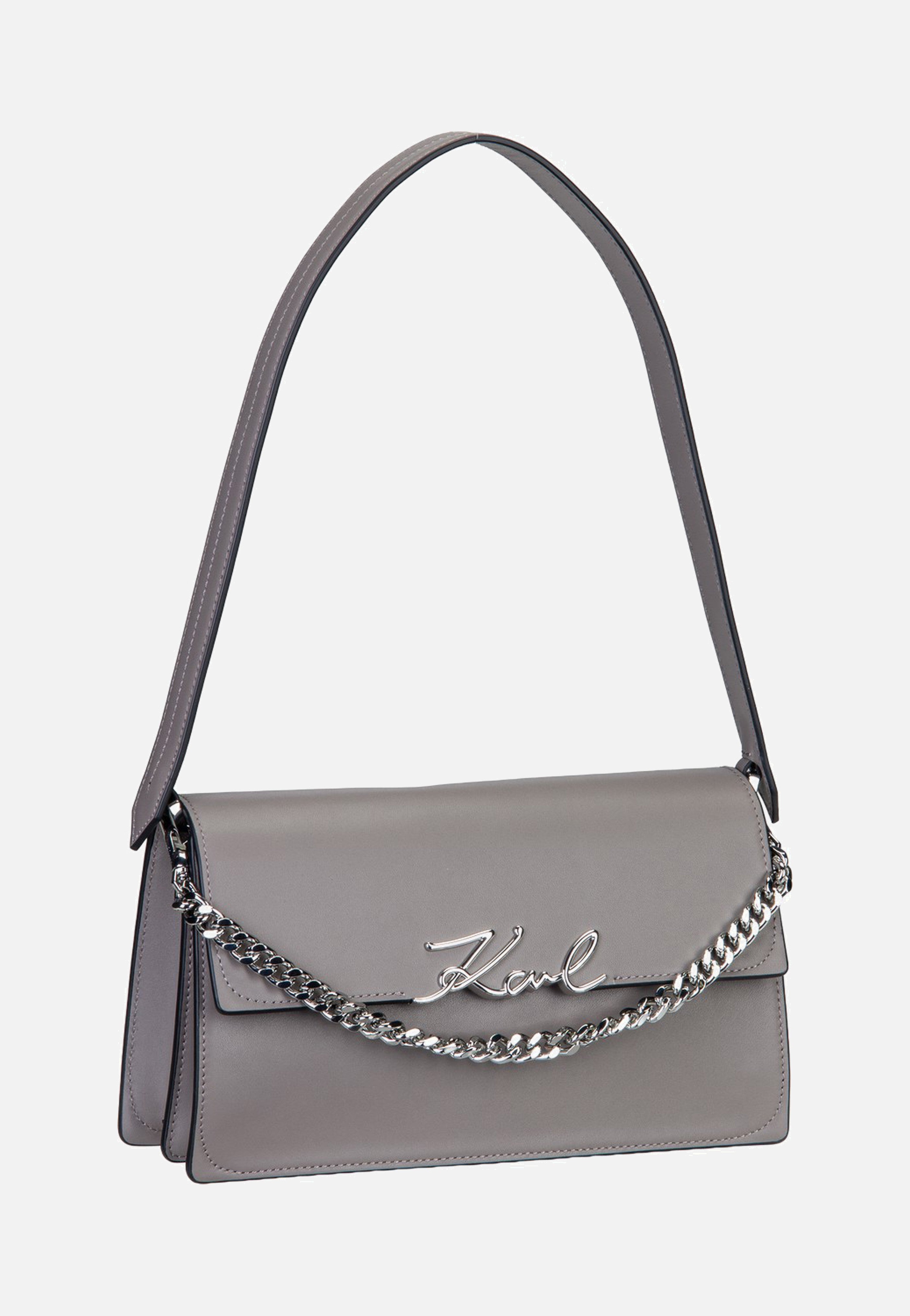 Karl Lagerfeld K/Signature Medium Flap Shb Ash Grey  Abendtasche