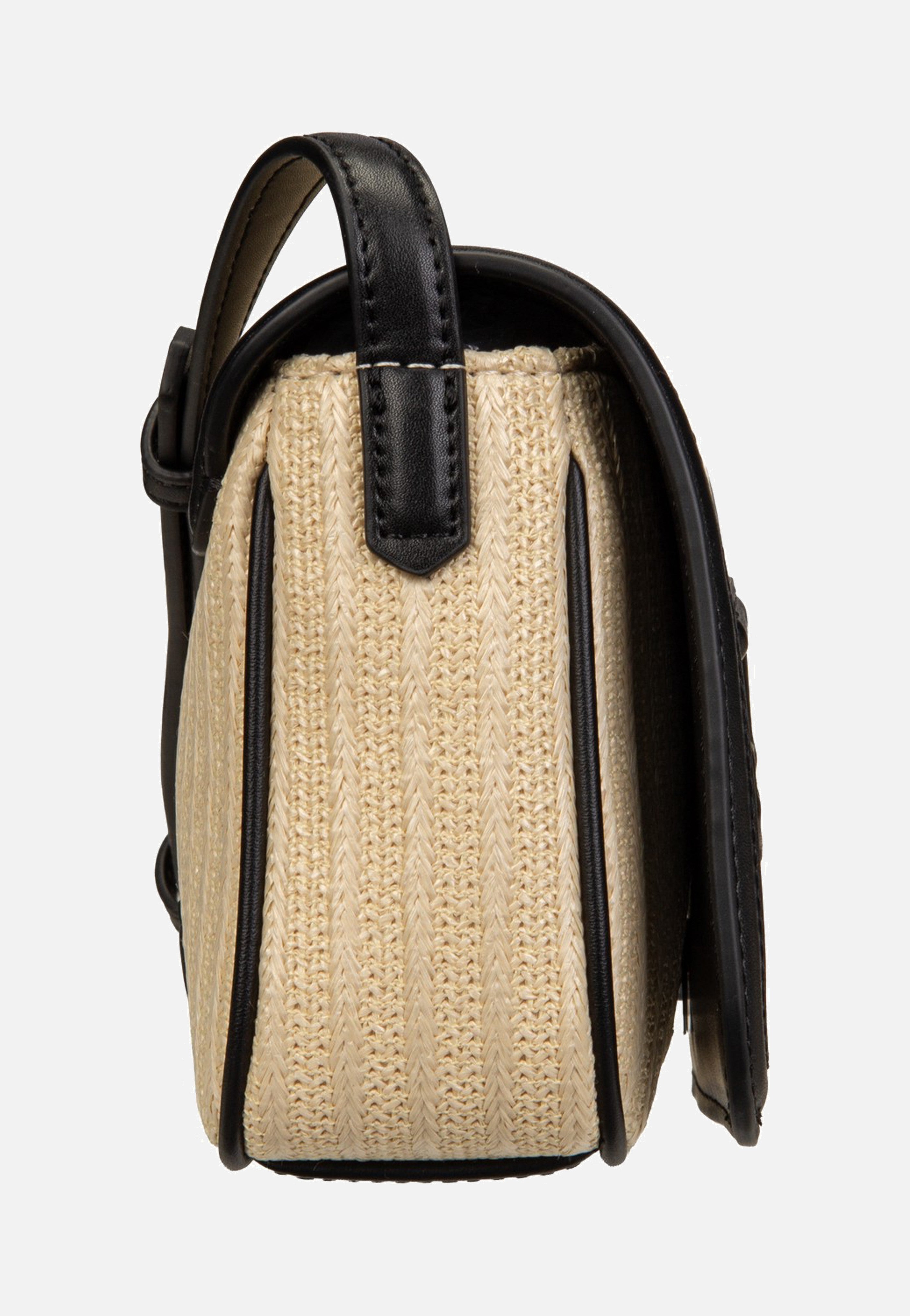Karl Lagerfeld K/Signature Raffia Crossbody Natural/Black Umhängetasche