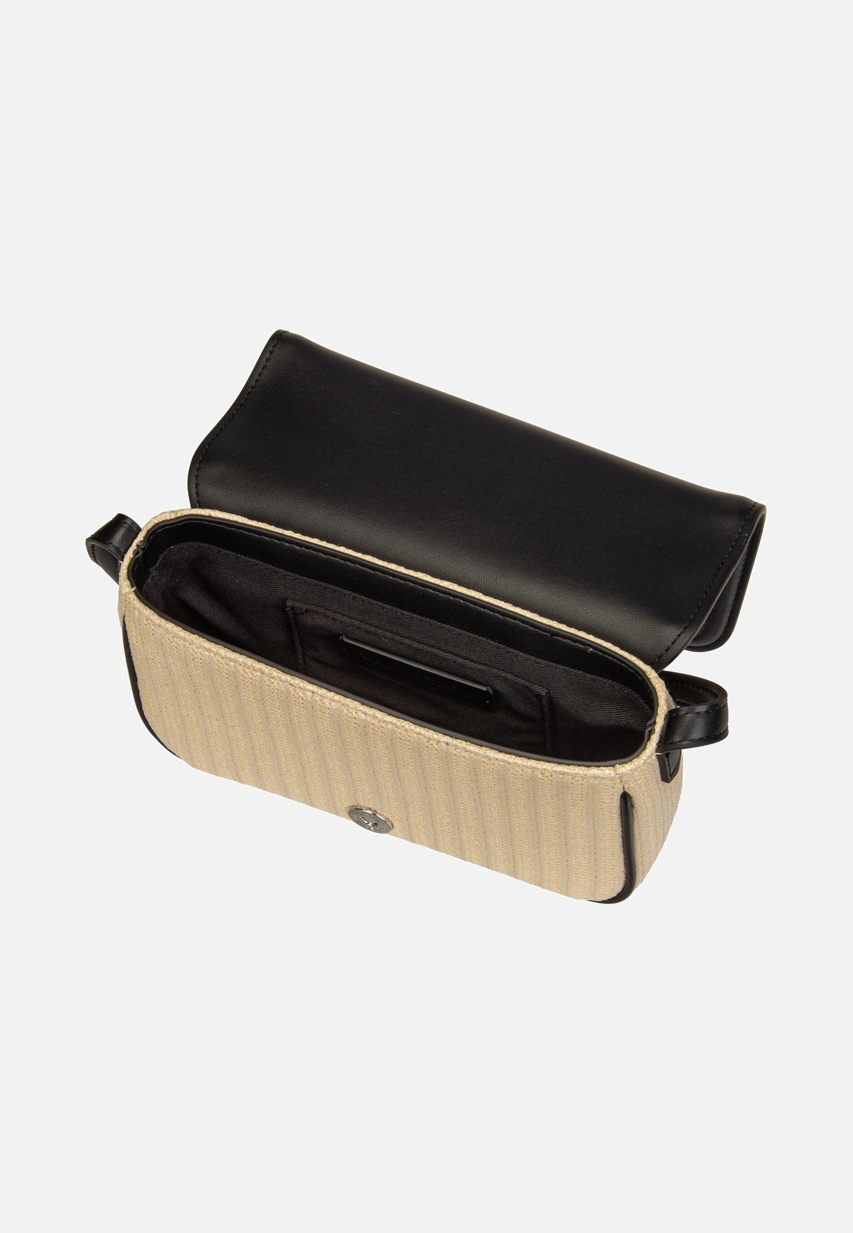 Karl Lagerfeld K/Signature Raffia Crossbody Natural/Black Umhängetasche
