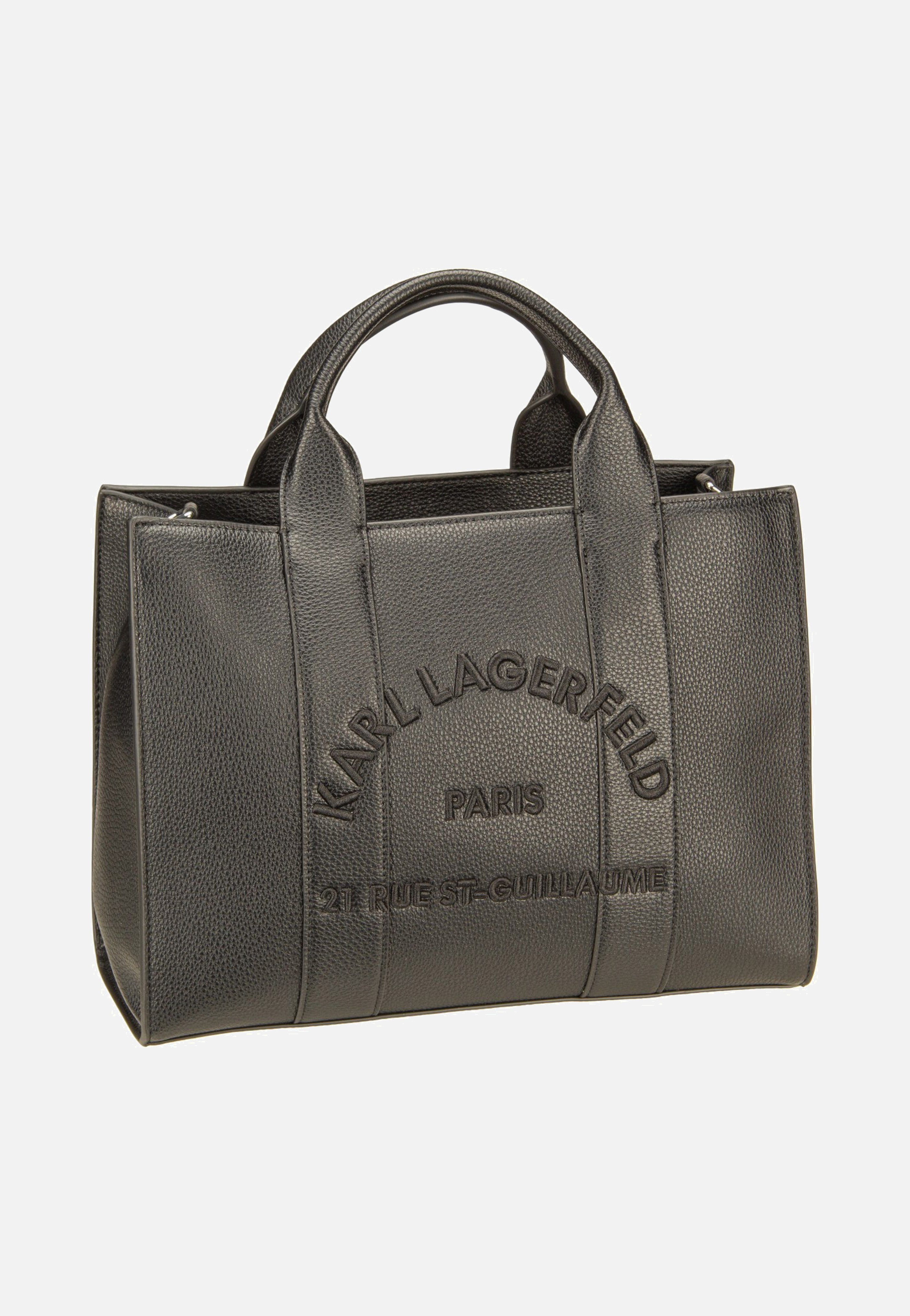 Karl Lagerfeld K/RSG MD Square Tote Peb Emb Black Tote Bag