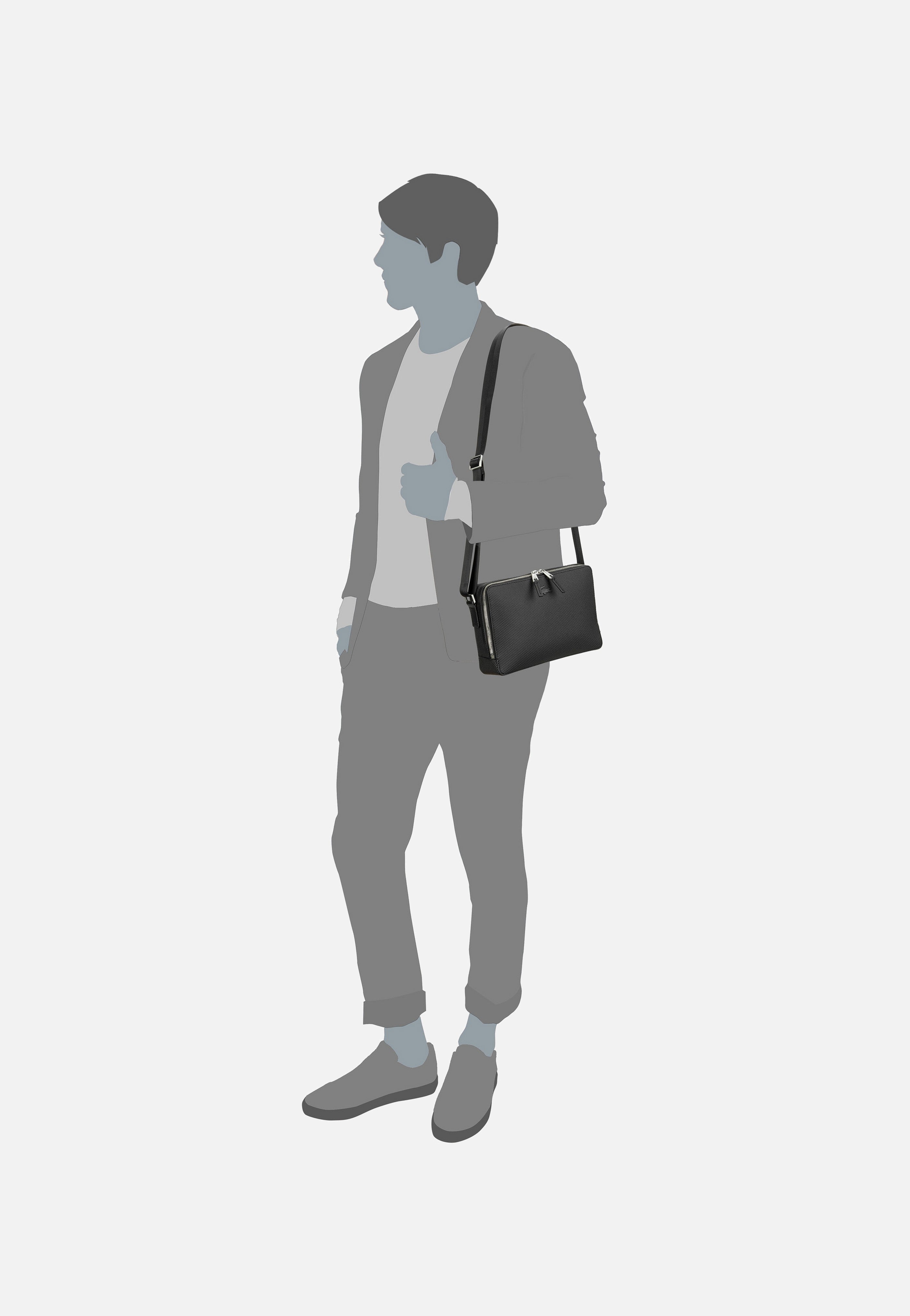 Lacoste Chantaco Reporter Bag 3270 Black Umhängetasche