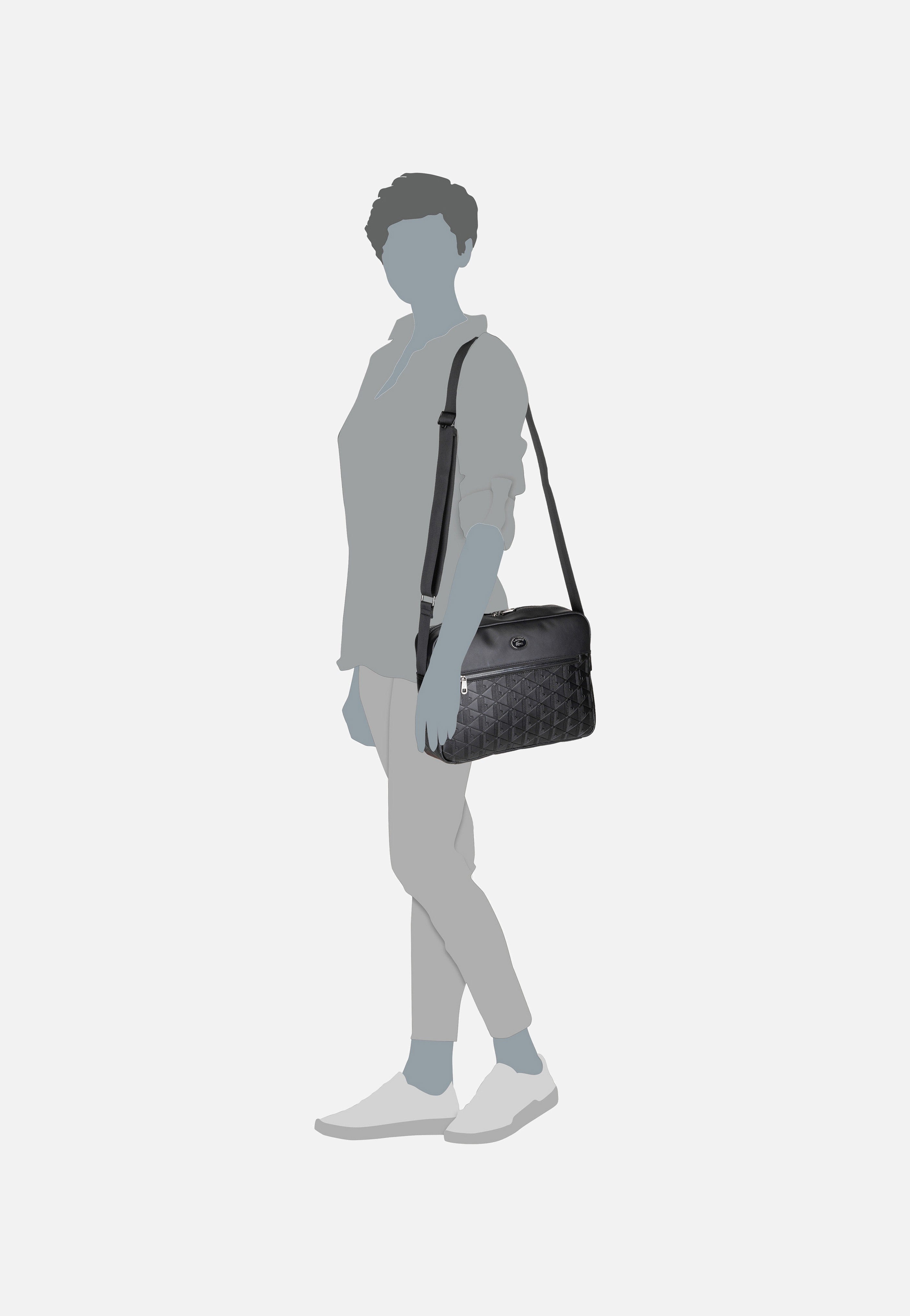 Lacoste Nomogramme Reporter NH4656MR Black Crossbody Bag