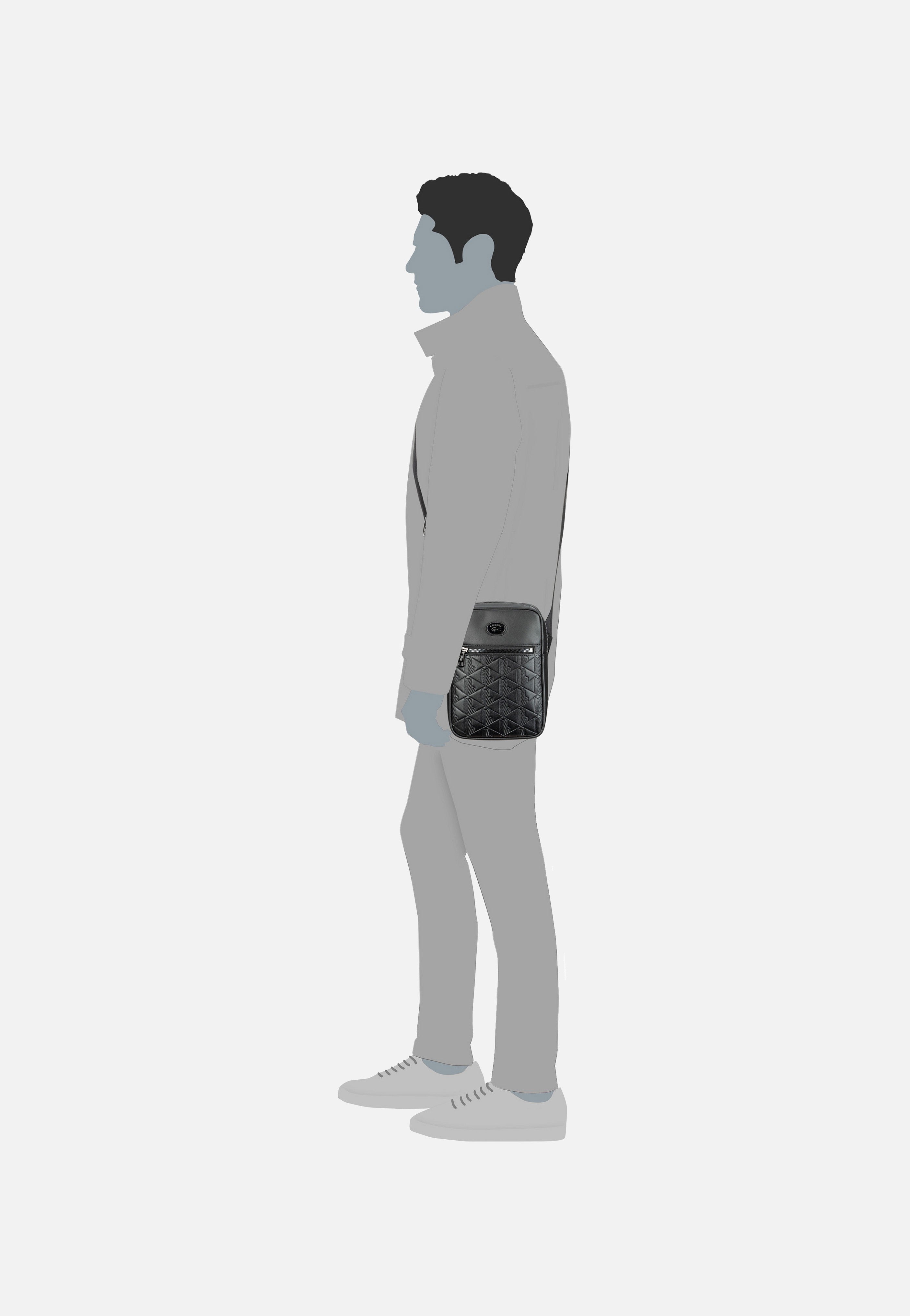 Lacoste Nomogramme Vertical 4486 Noir Crossbody Bag