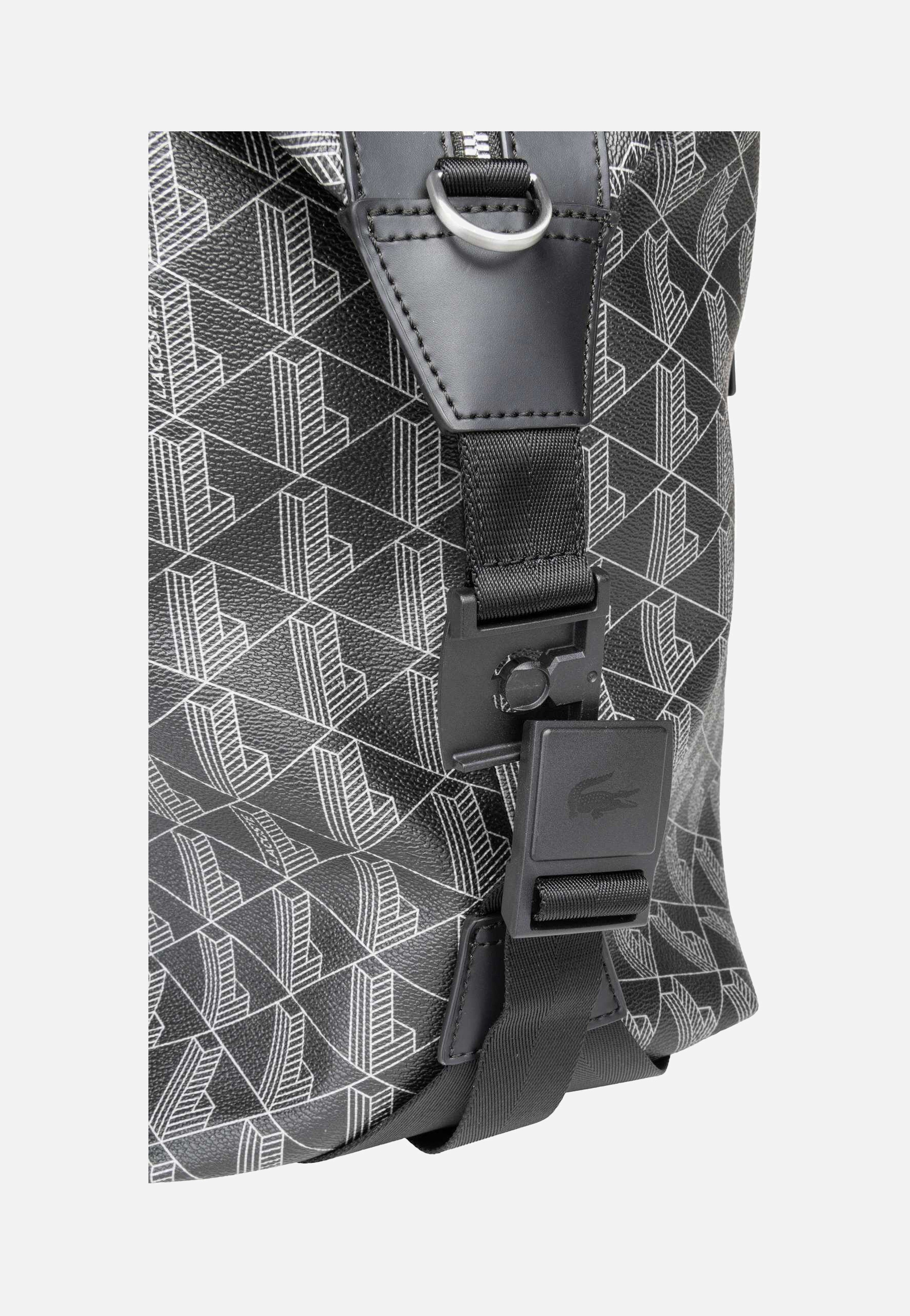 Lacoste The Blend Duffle Monogram Noir Gris Weekender