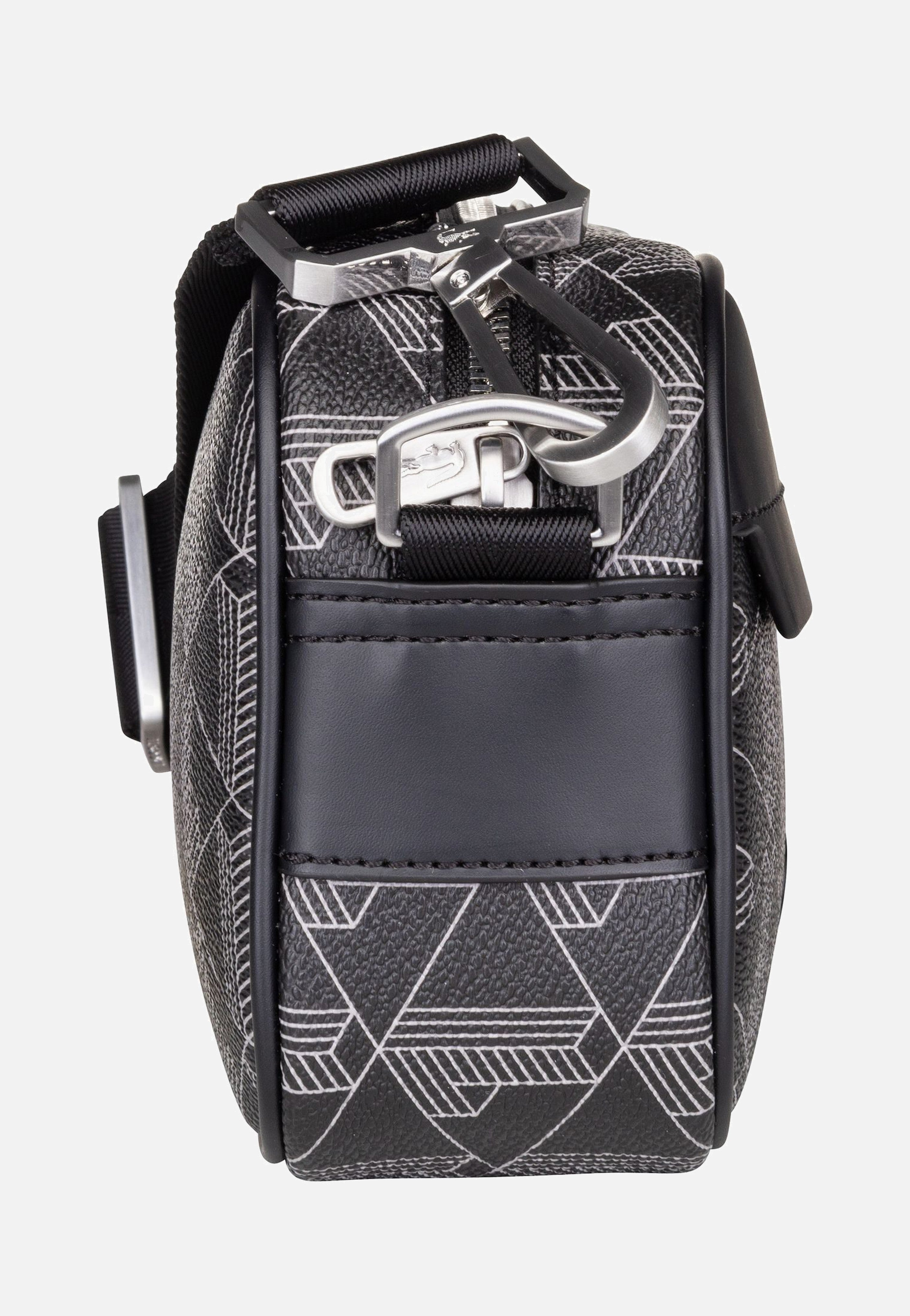 Lacoste The Blend Small NH3650LX Monogram Noir Gris Umhängetasche