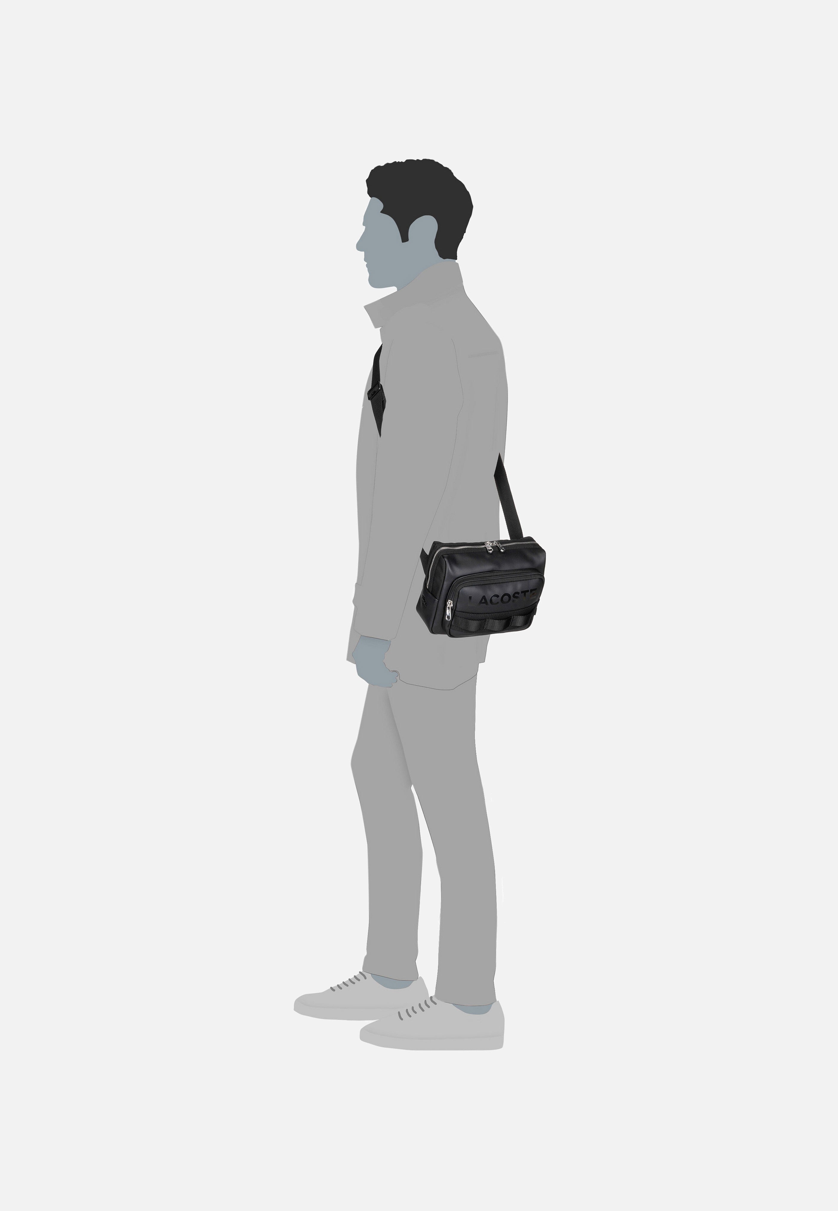 Lacoste Yzio Reporter NH4650YZ Black Crossbody Bag