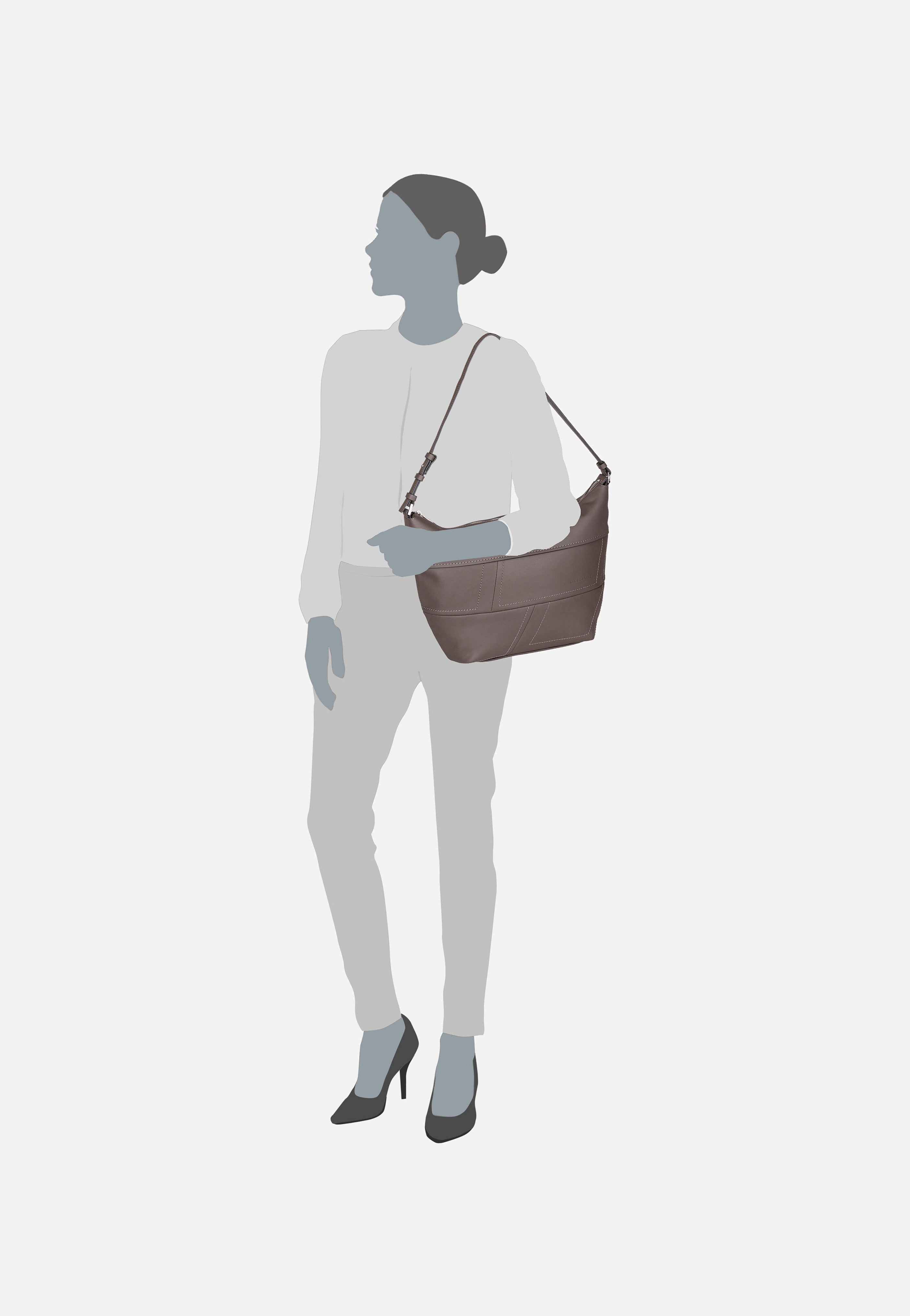 Liebeskind Berlin Edda 2155301 Dark Grigio Hobo Bag