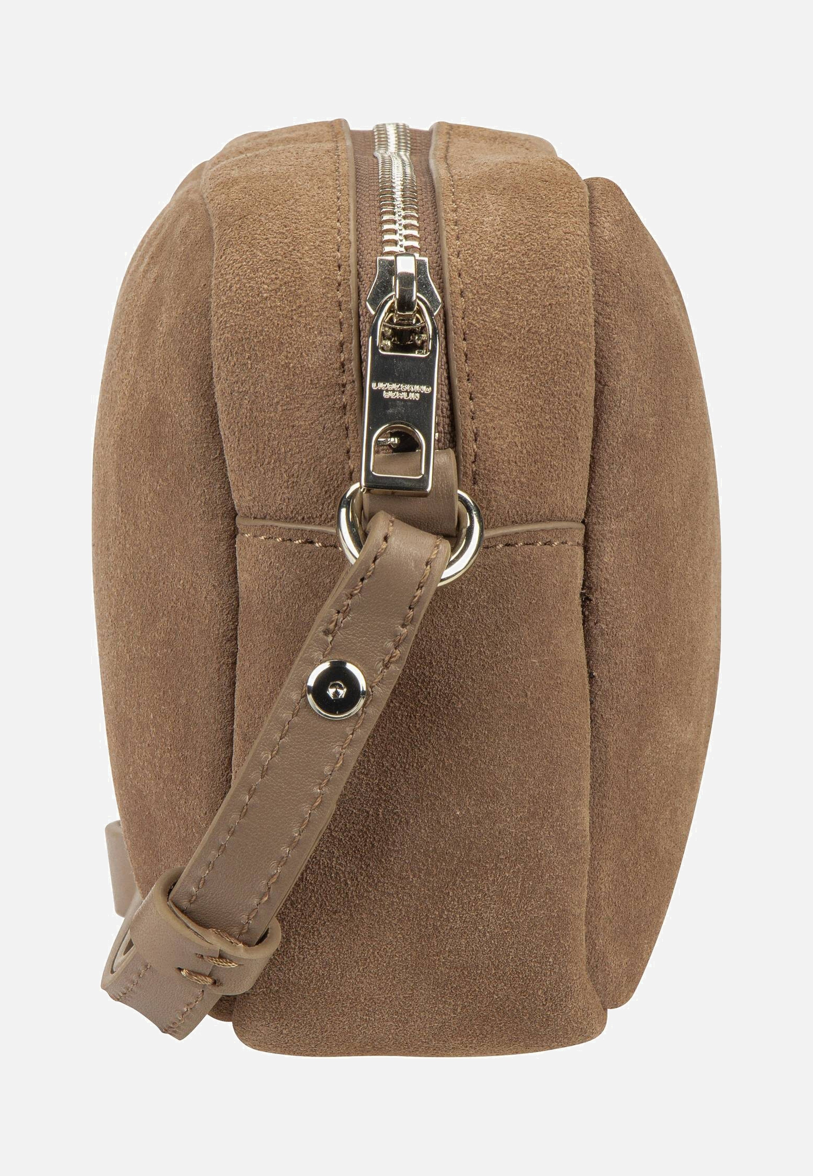 Liebeskind Berlin Ella Camera S Suede Neutral Gray Crossbody Bag
