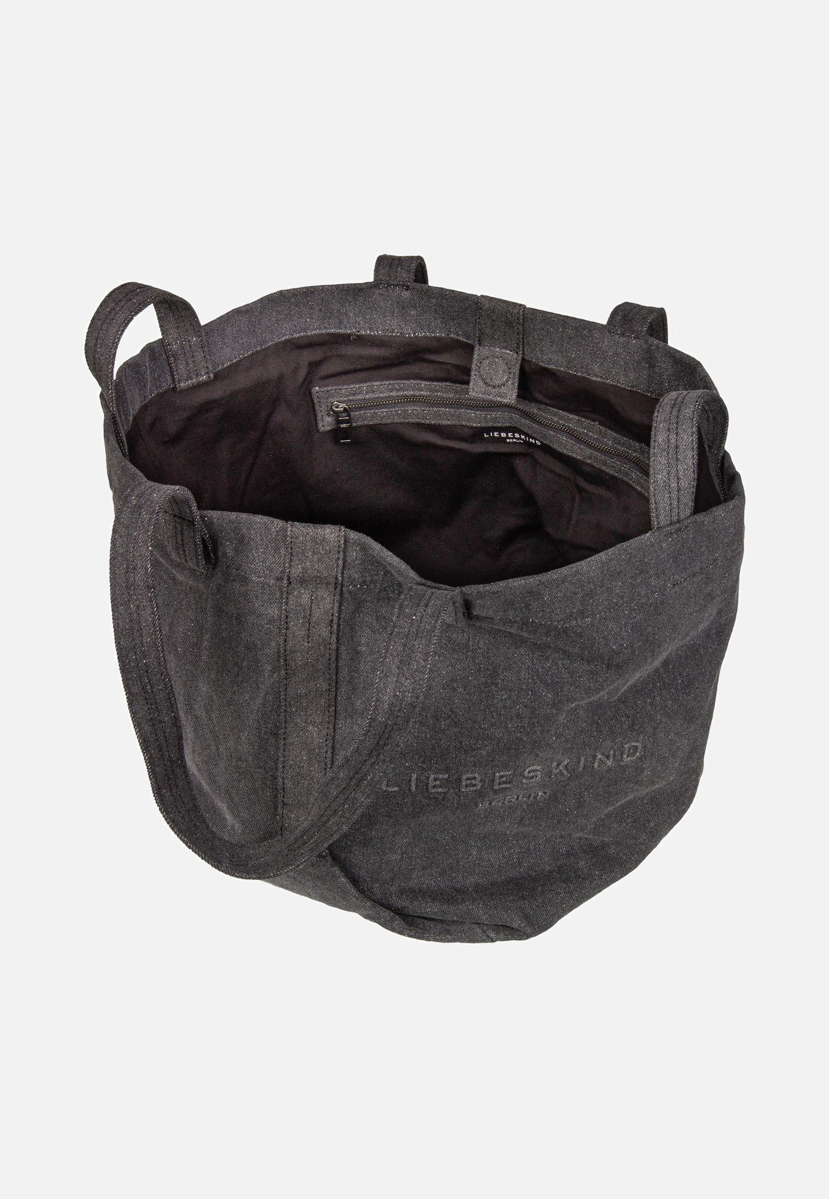 Liebeskind Berlin Elvira M Denim Black Shopper