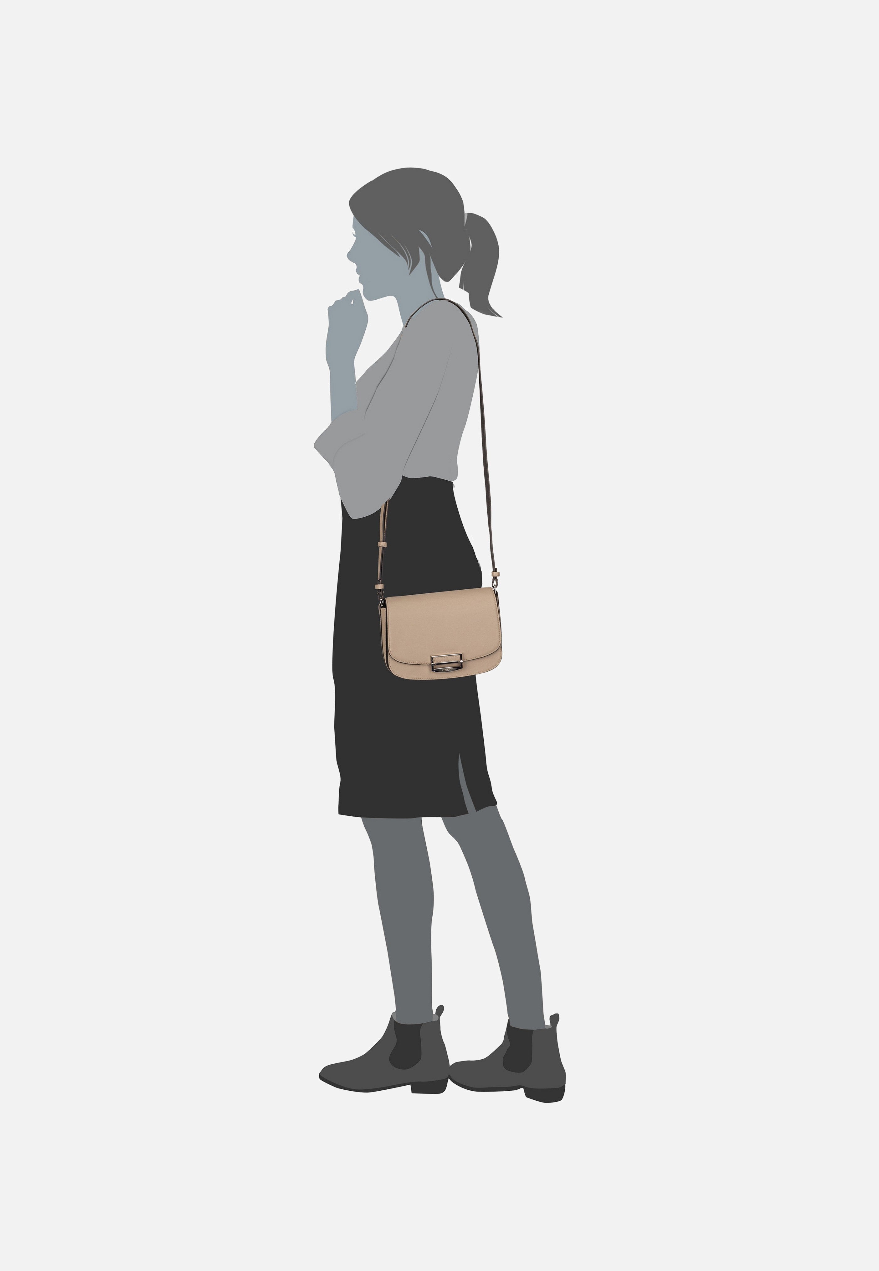 Liebeskind Berlin Ezra 2146526 Stone Saddle Bag