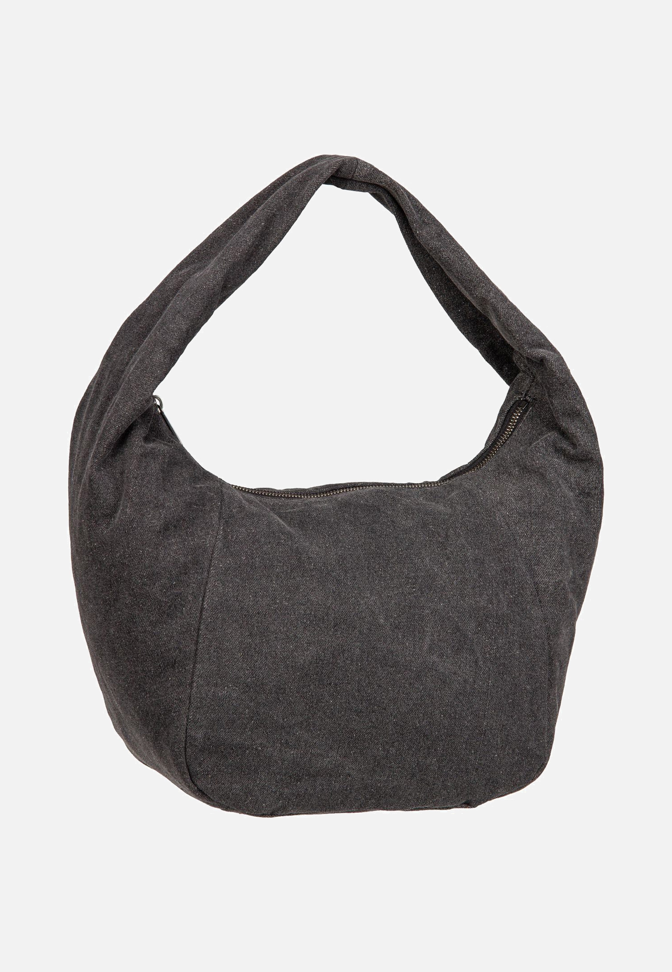 Liebeskind Berlin Ferrah M Denim Black Hobo Bag