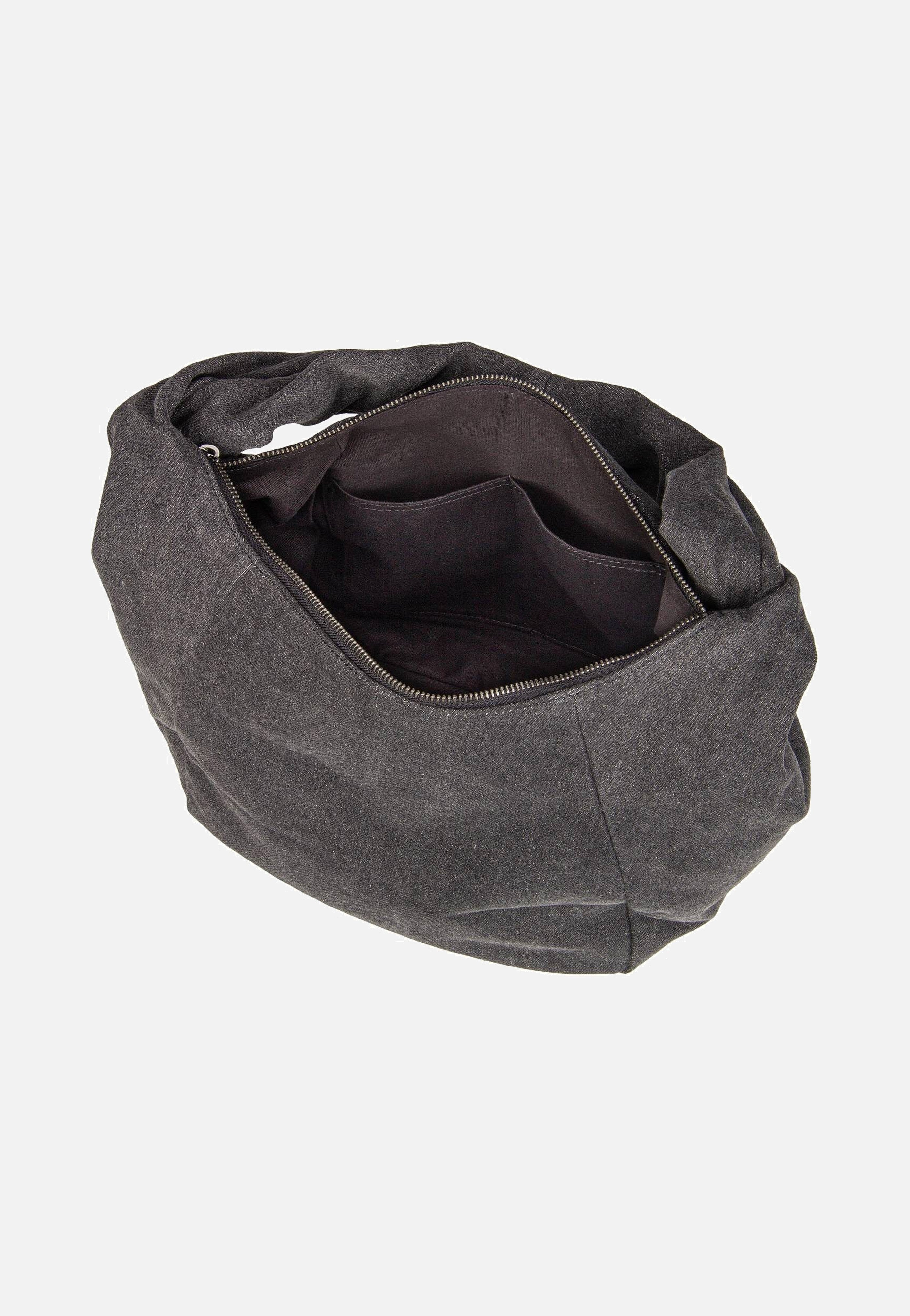Liebeskind Berlin Ferrah M Denim Black Hobo Bag