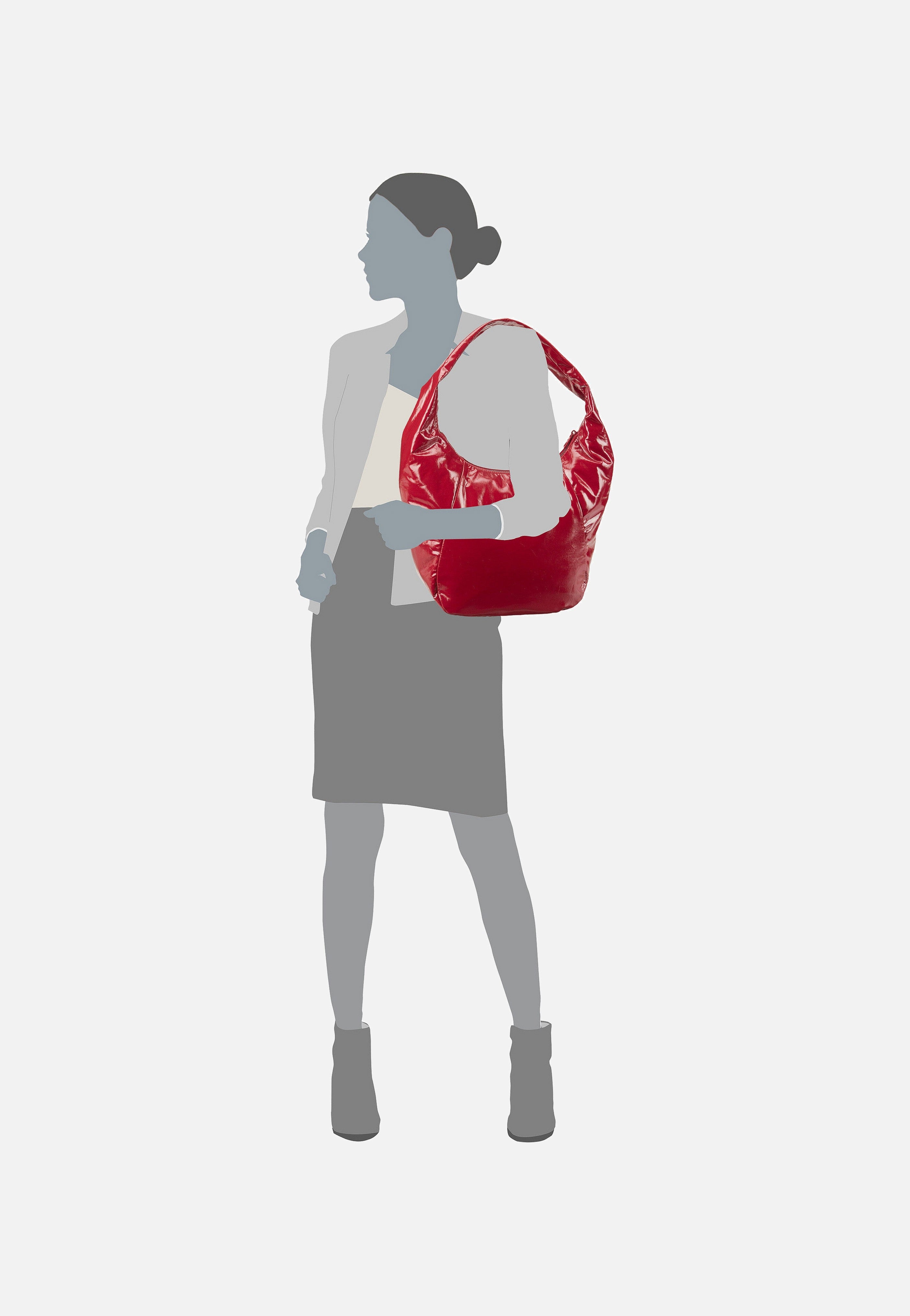 Liebeskind Berlin Ferrah M Rain True Red Hobo Bag