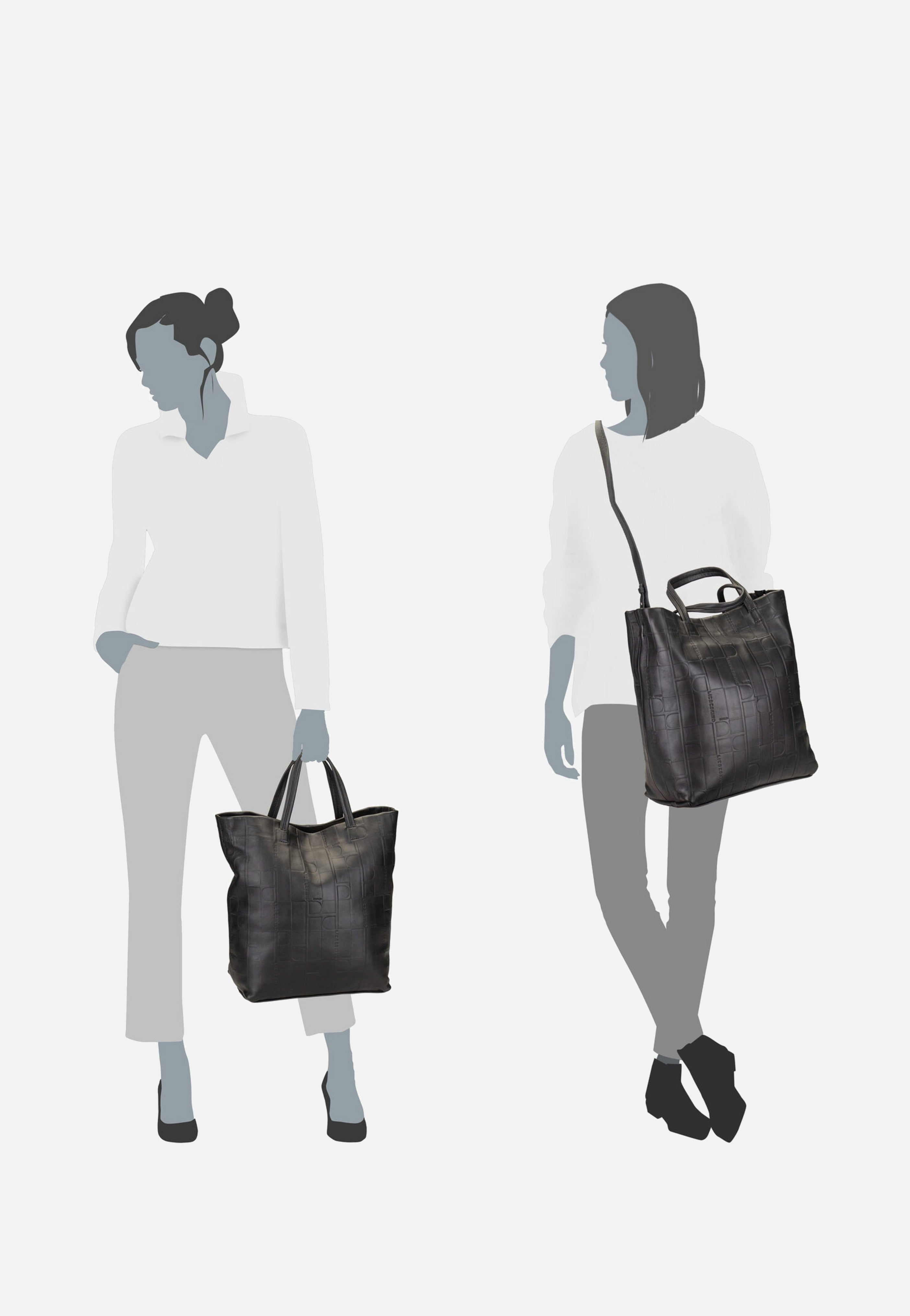Liebeskind Berlin Hera Monogramm 2159976 Black Tote Bag