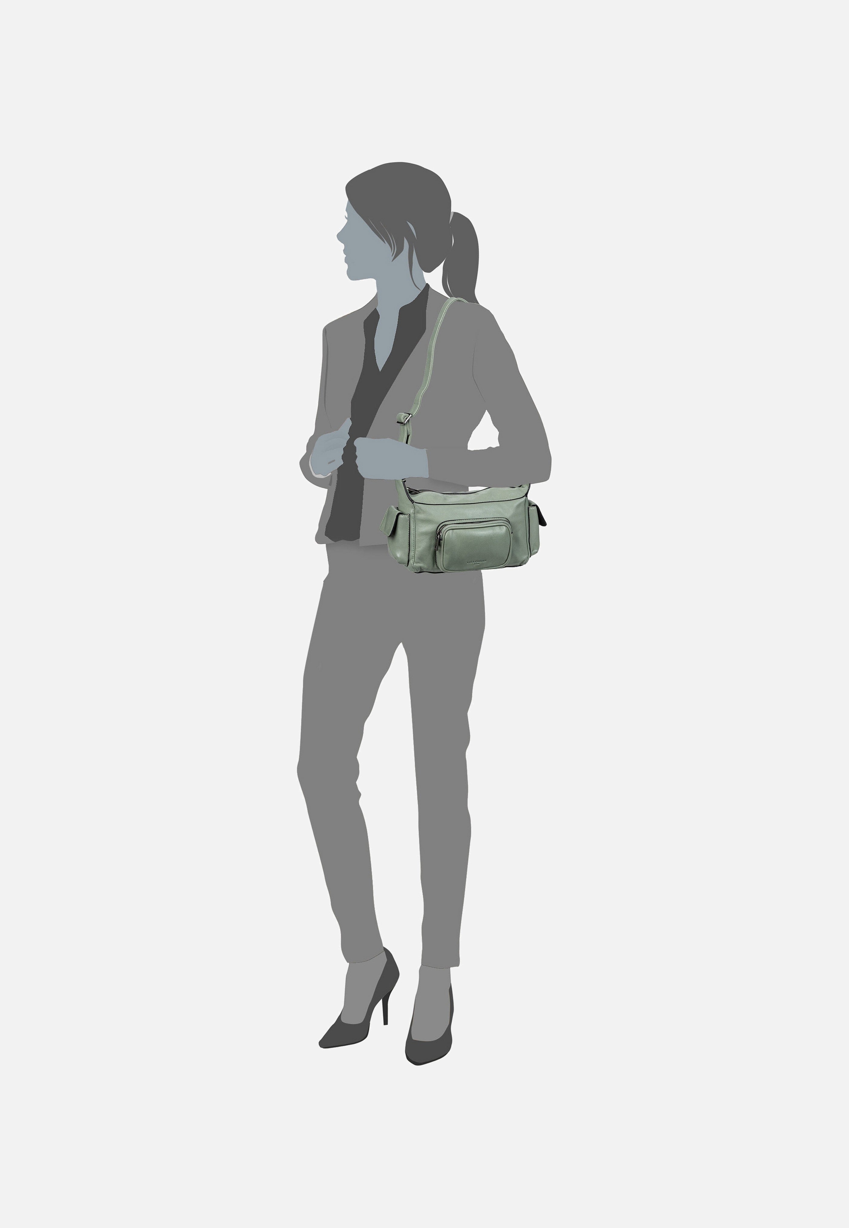 Liebeskind Berlin Lila S 2163085 Forest Green Schultertasche