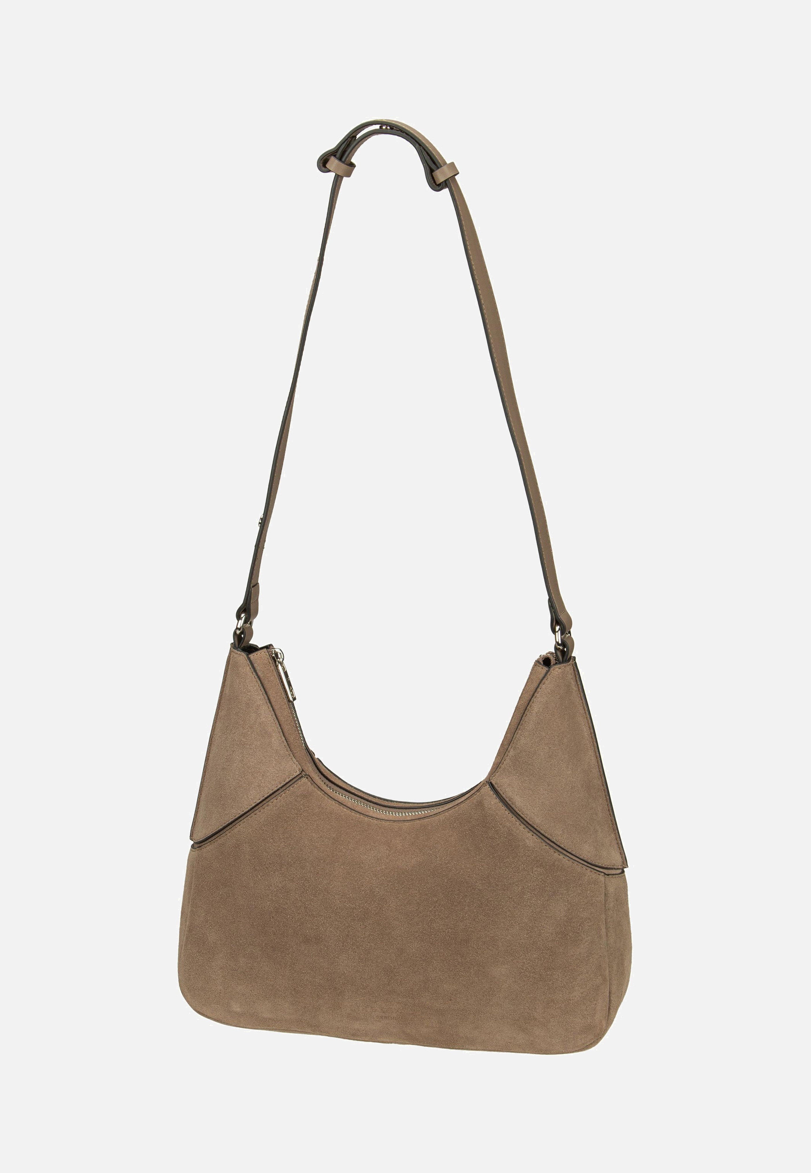 Liebeskind Berlin Lilly S Suede Neutral Gray Hobo Bag