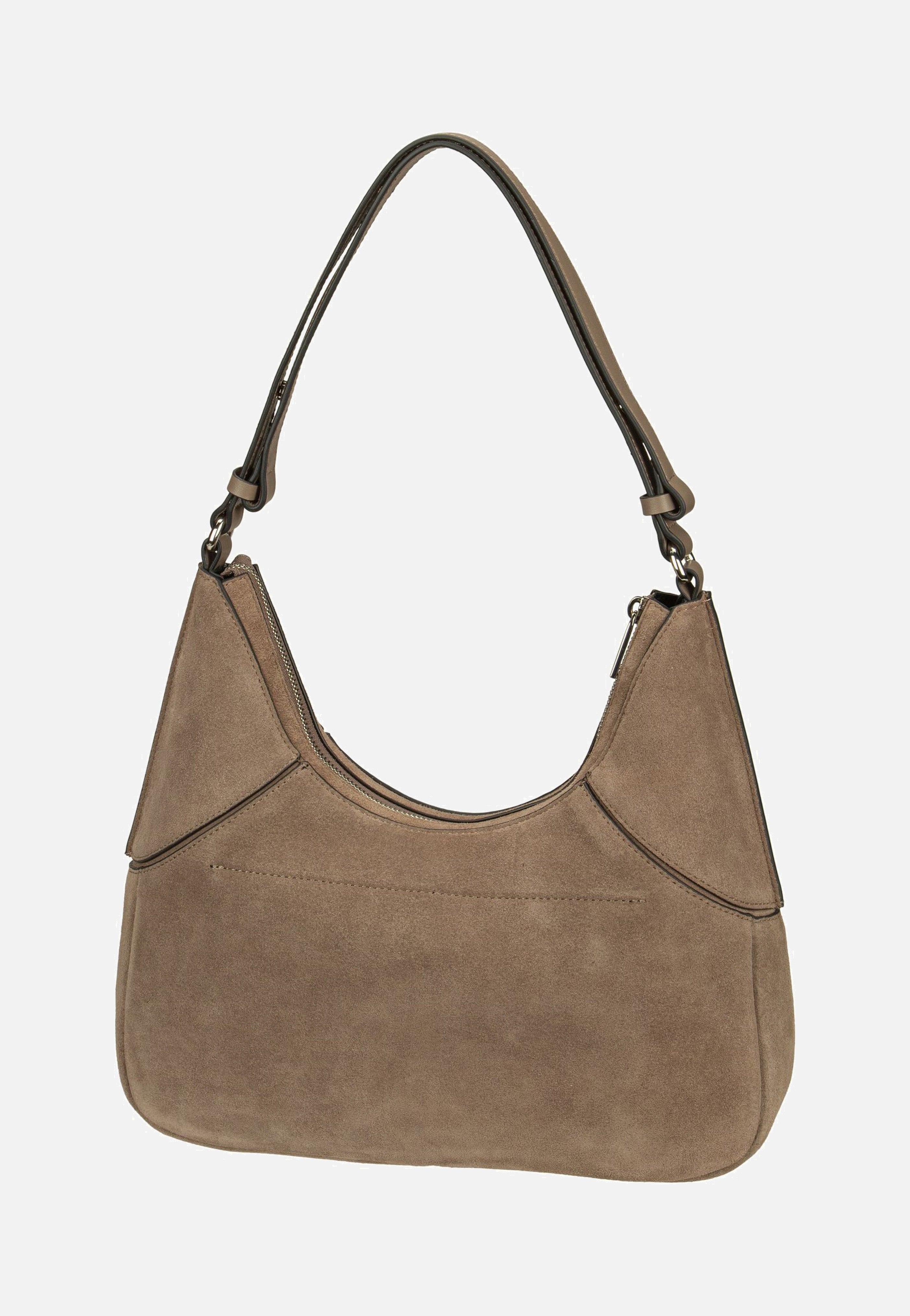 Liebeskind Berlin Lilly S Suede Neutral Gray Hobo Bag