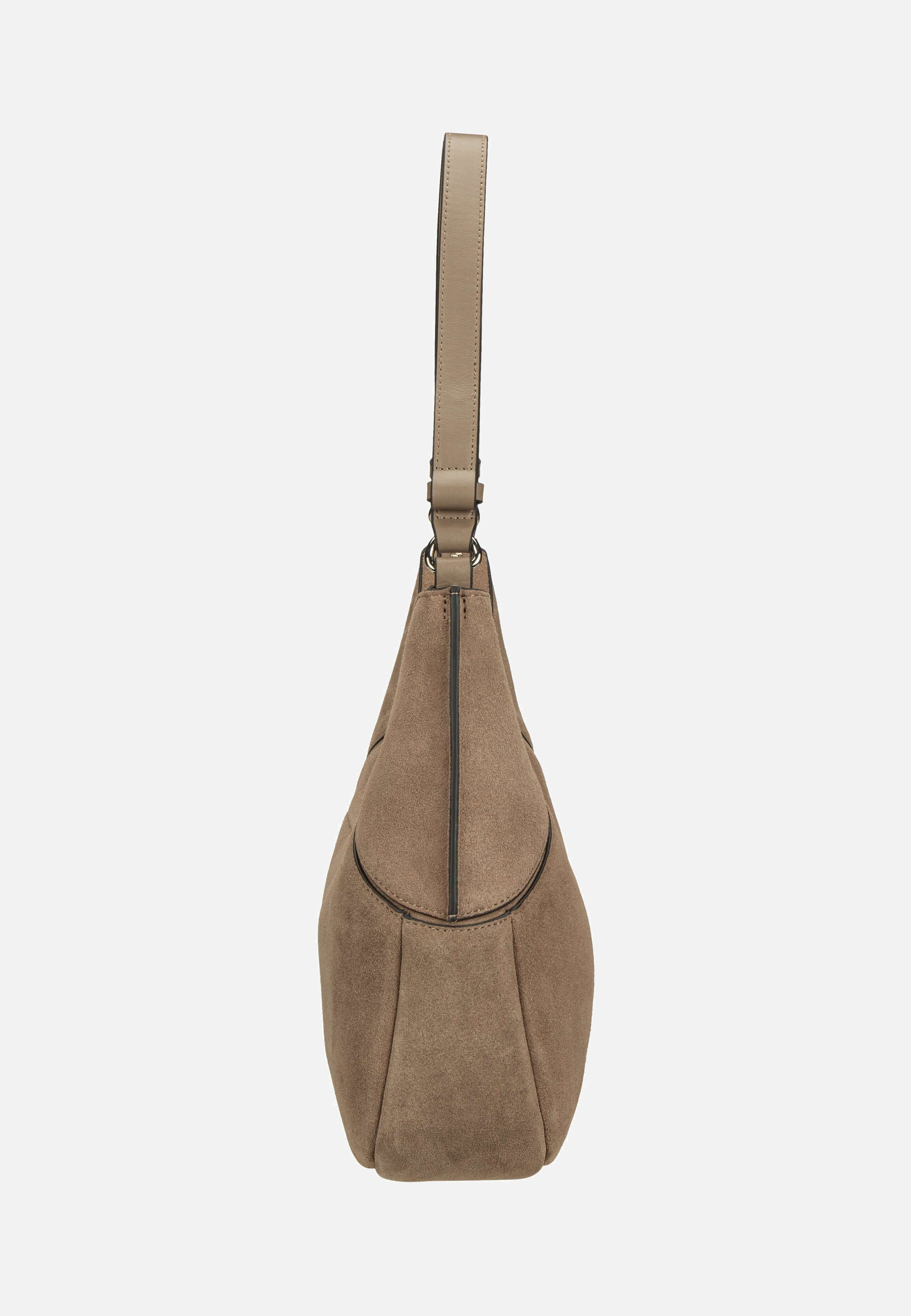 Liebeskind Berlin Lilly S Suede Neutral Gray Hobo Bag