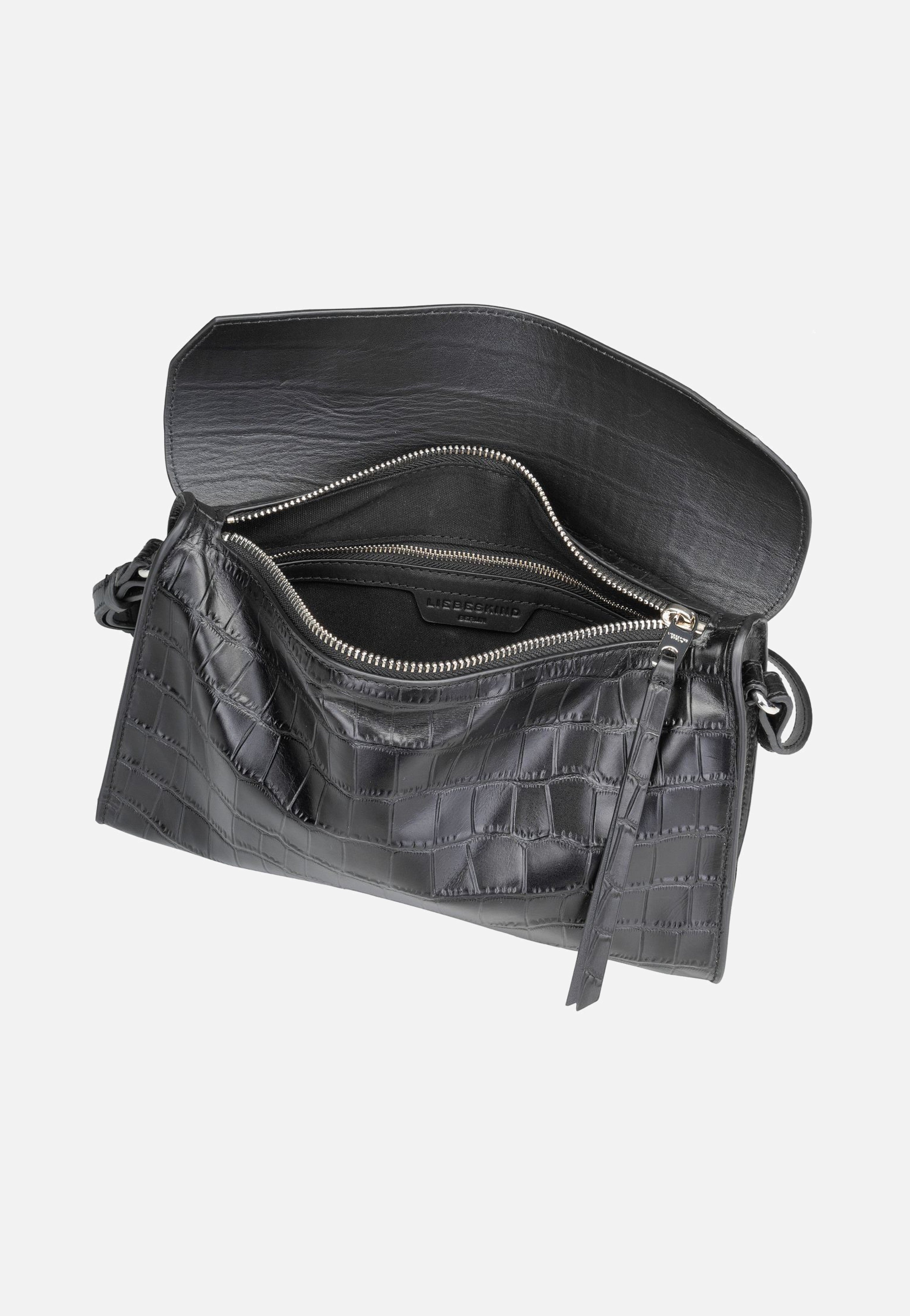 Liebeskind Berlin Lora New Croco 2158355 Black Umhängetasche