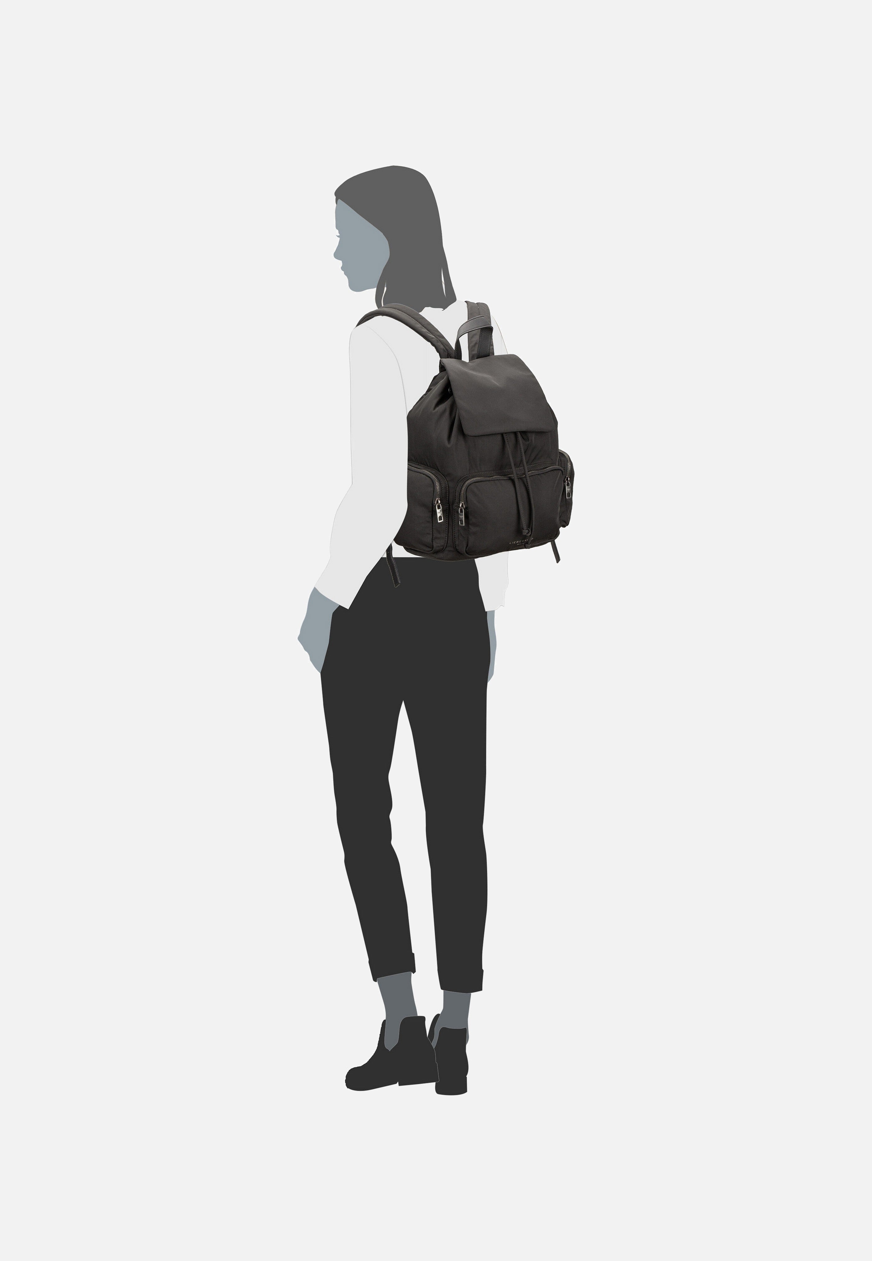 Liebeskind Berlin Maia BP M Nylon Black Rucksack