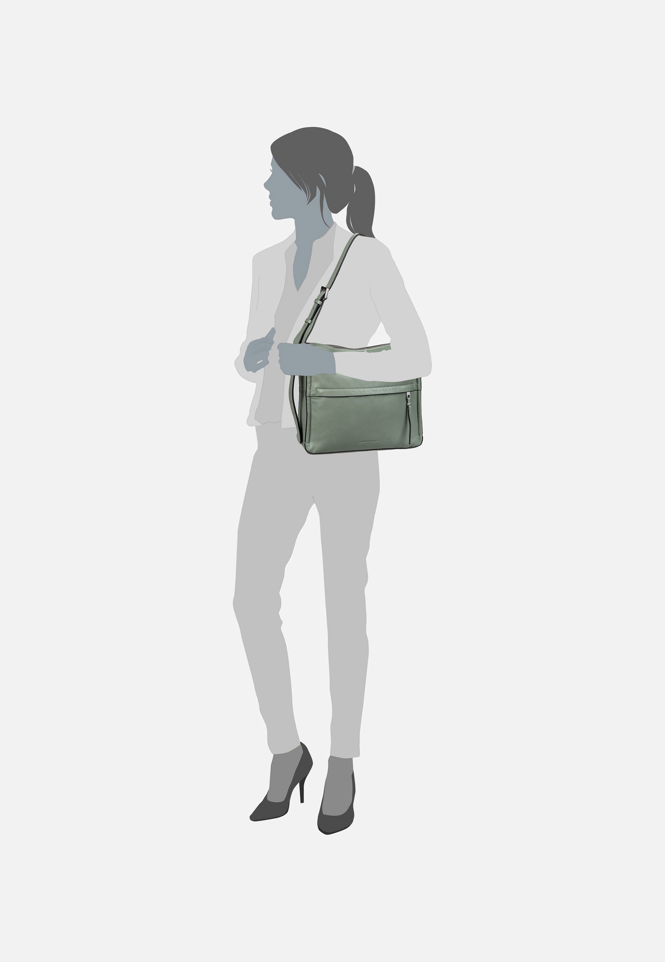 Liebeskind Berlin Sky M 2159540 Forest Green Schultertasche