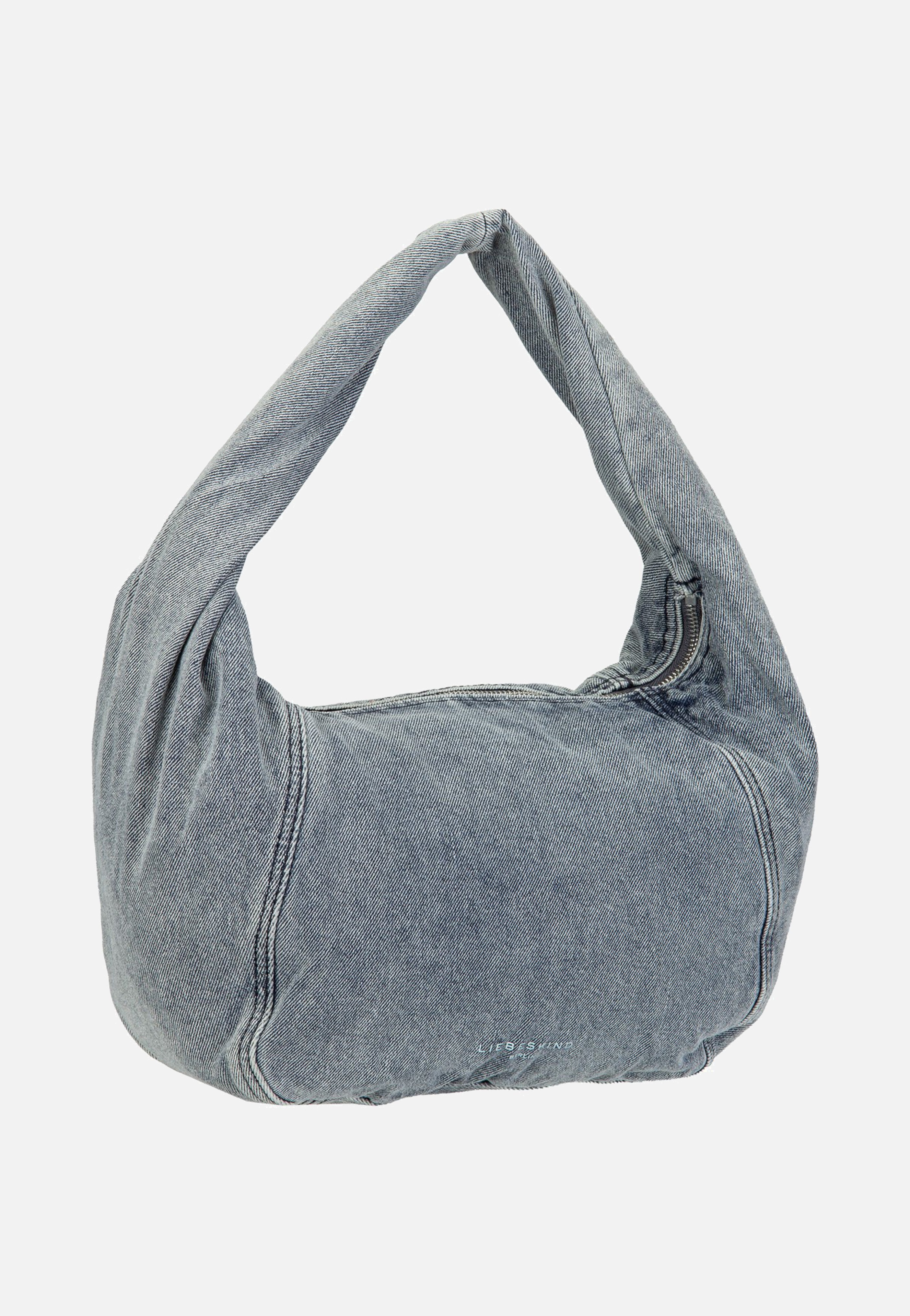 Liebeskind Berlin Farrah II Hobo M Denim Blue Denim Hobo Bag