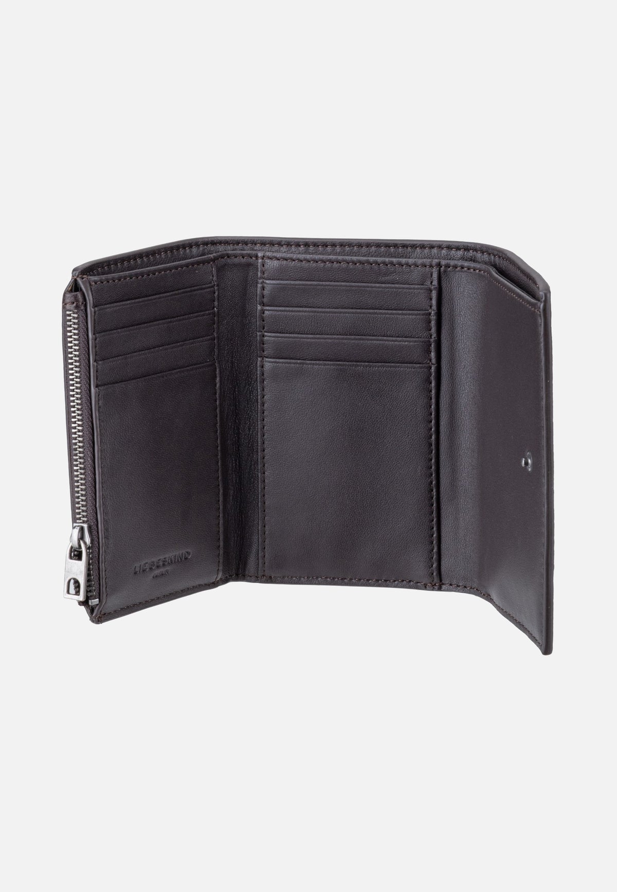 Liebeskind Berlin Farrah II Linn M YAK 3D Leather Deep Soil Portemonnaie