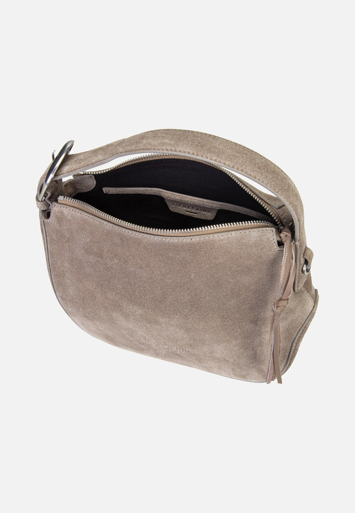 Liebeskind Berlin Ines Hobo S Suede Neutral Grey Hobo Bag