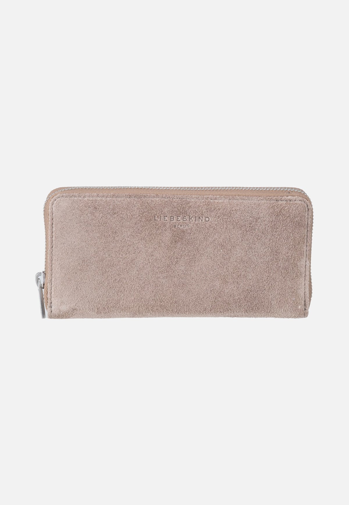 Liebeskind Berlin Ines L Suede Neutral Grey Portemonnaie