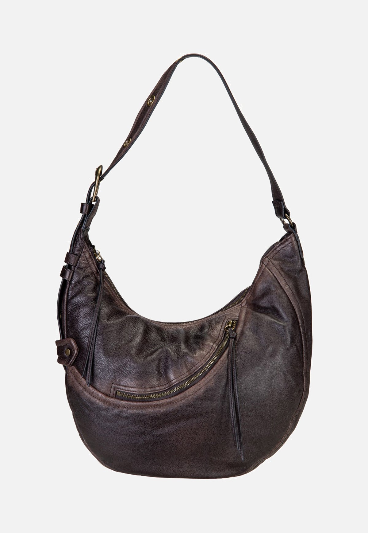 Liebeskind Berlin Luna Hobo M 3D Leather Deep Soil Hobo Bag