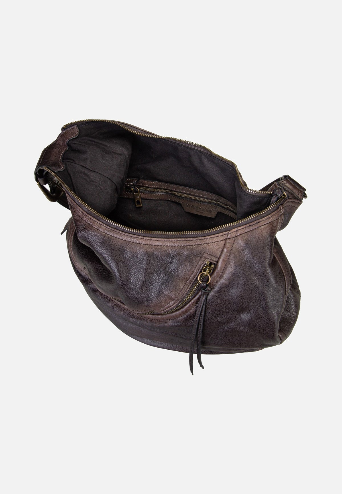 Liebeskind Berlin Luna Hobo M 3D Leather Deep Soil Hobo Bag