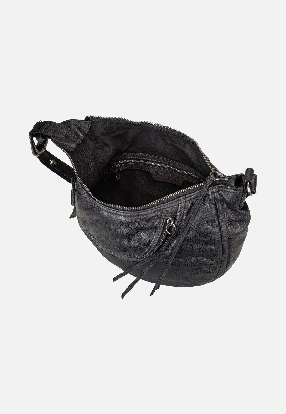 Liebeskind Berlin Luna Hobo S 3D Leather Black Hobo Bag