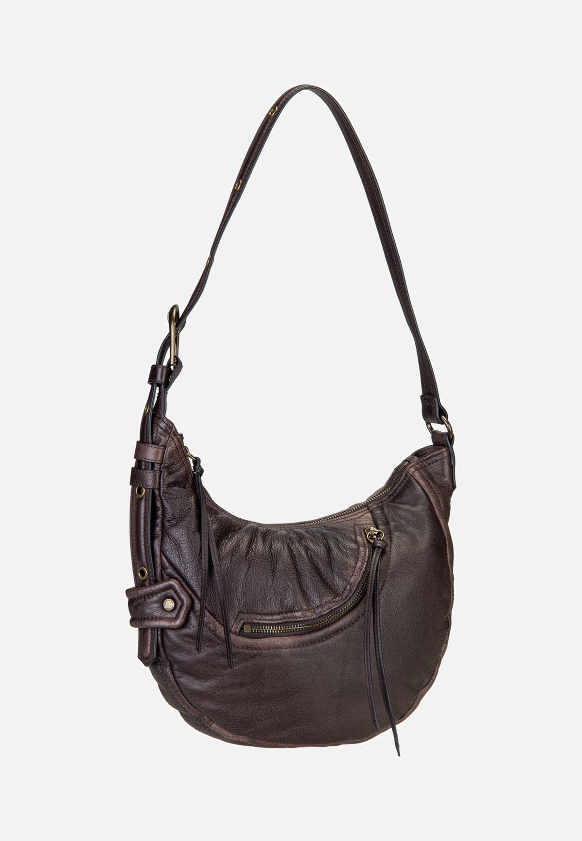 Liebeskind Berlin Luna Hobo S 3D Leather Deep Soil Hobo Bag