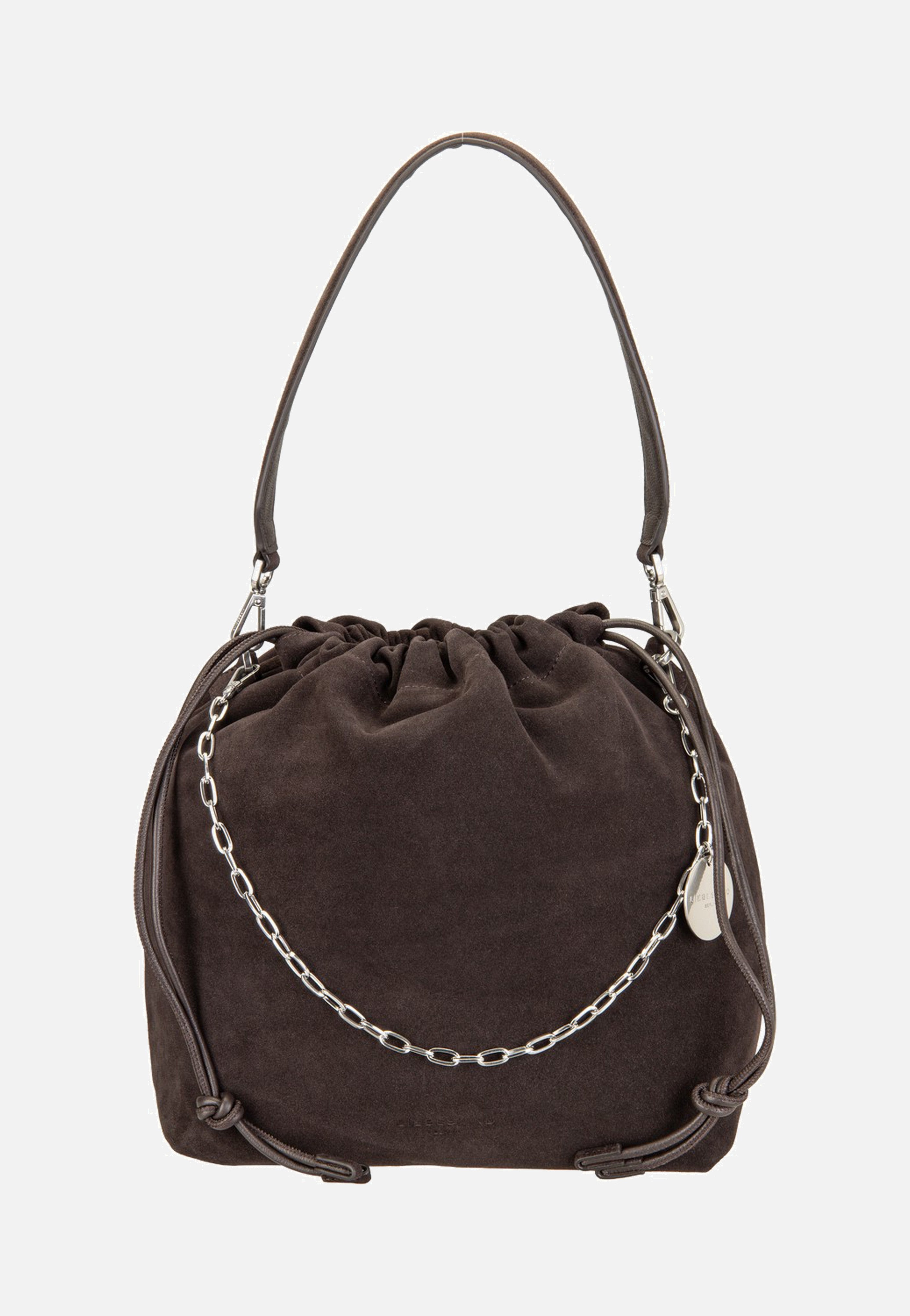 Liebeskind Berlin Lya II Hobo M Hydro Suede Deep Soil Bucket Bag