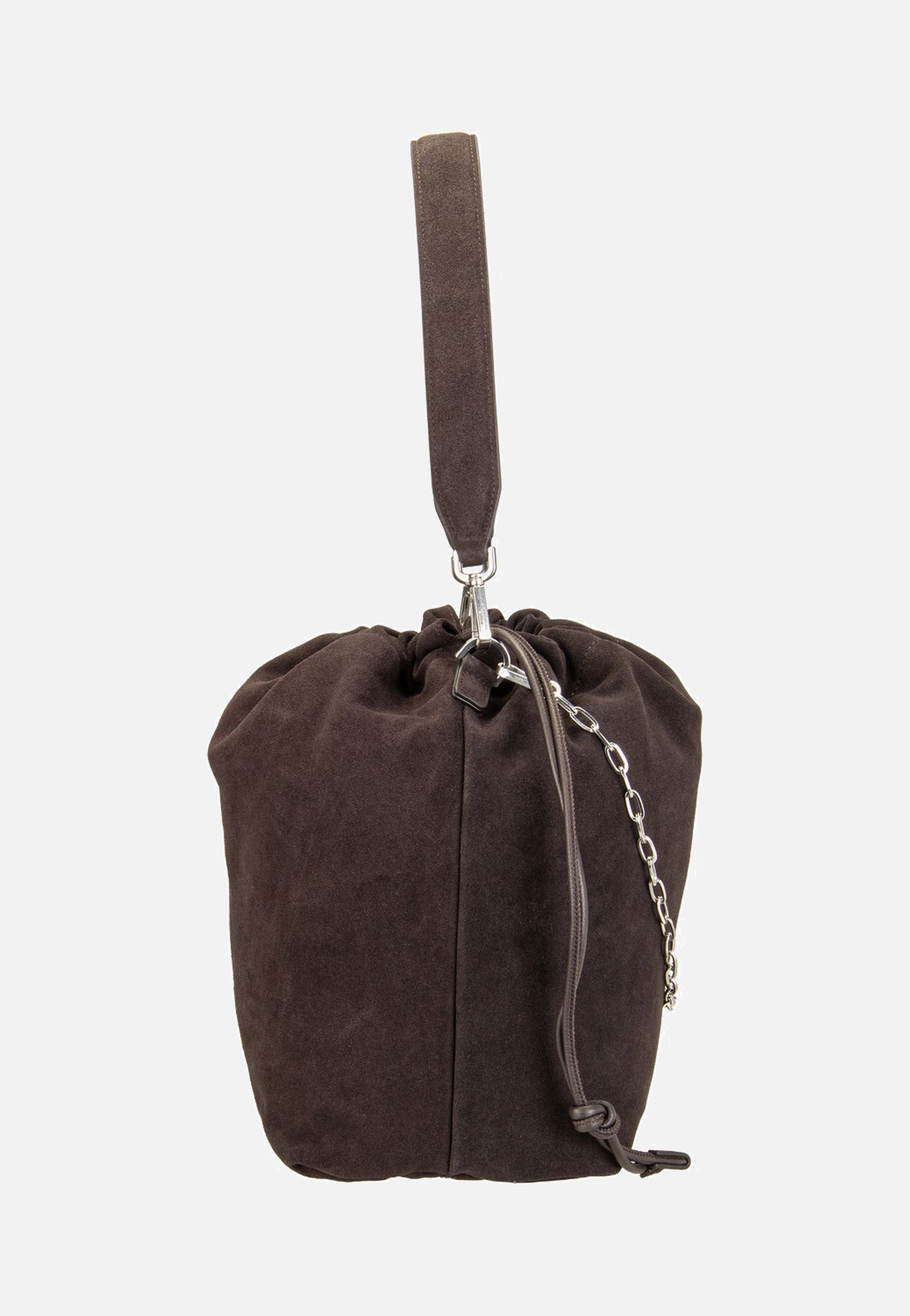 Liebeskind Berlin Lya II Hobo M Hydro Suede Deep Soil Bucket Bag