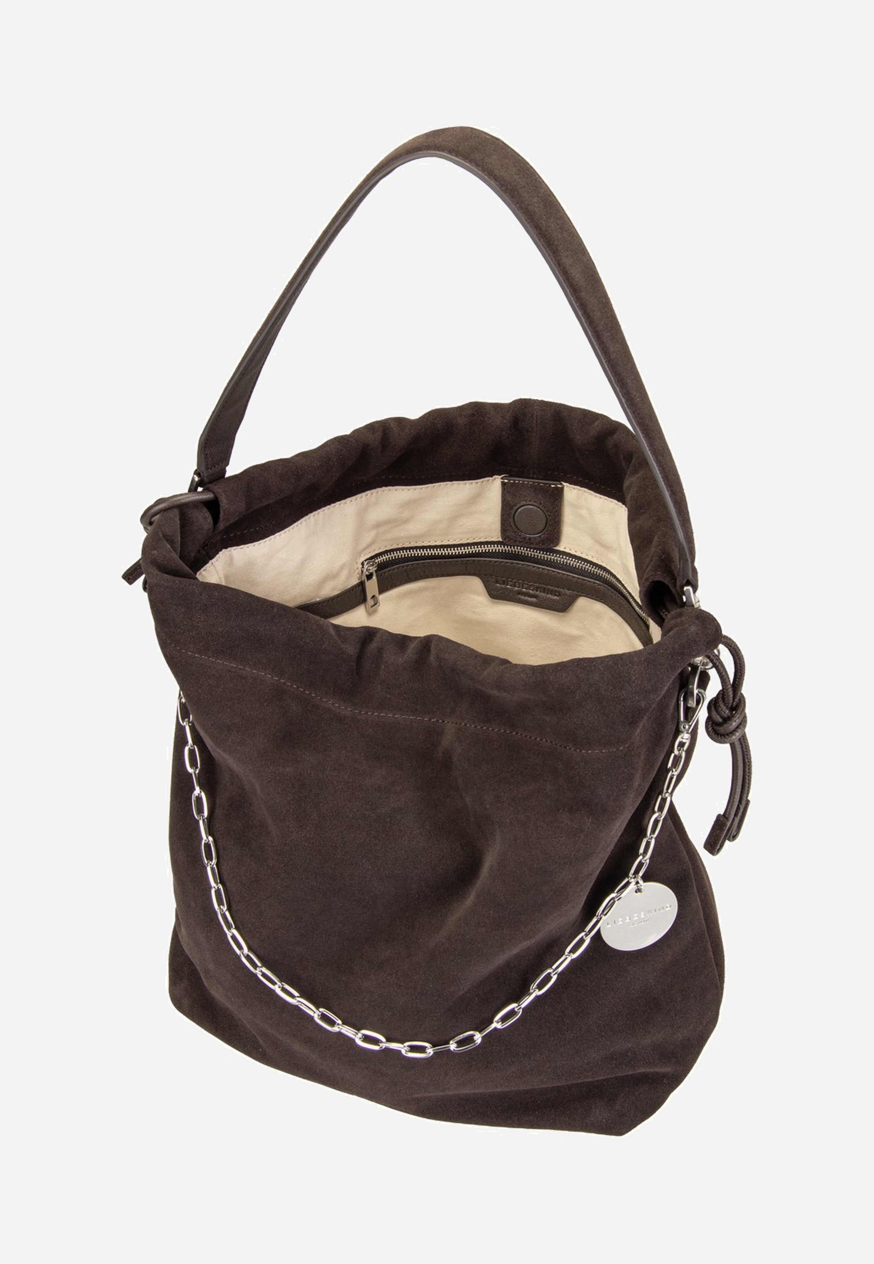 Liebeskind Berlin Lya II Hobo M Hydro Suede Deep Soil Bucket Bag