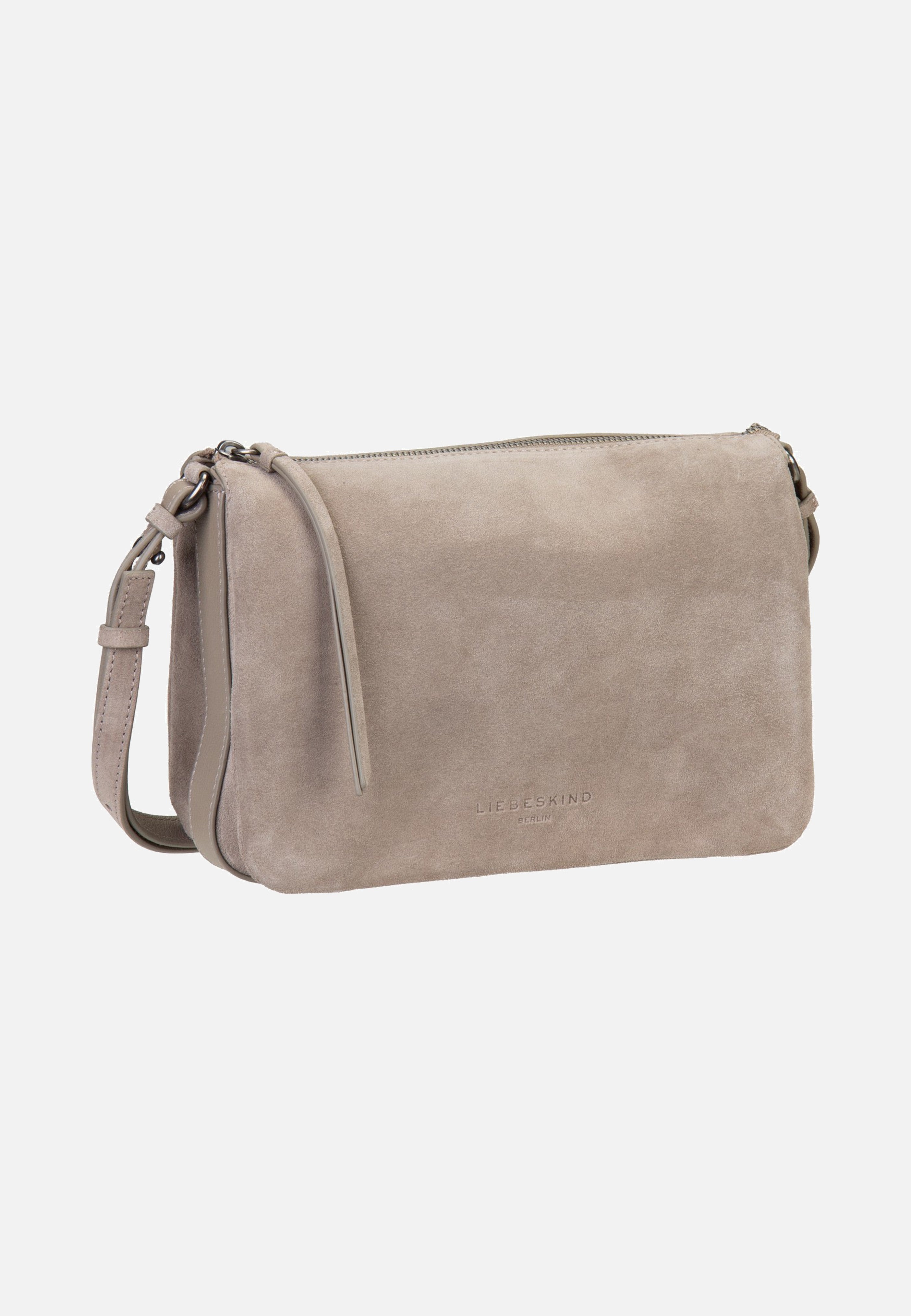 Liebeskind Berlin Nina M Hydro Suede Neutral Grey Crossbody Bag