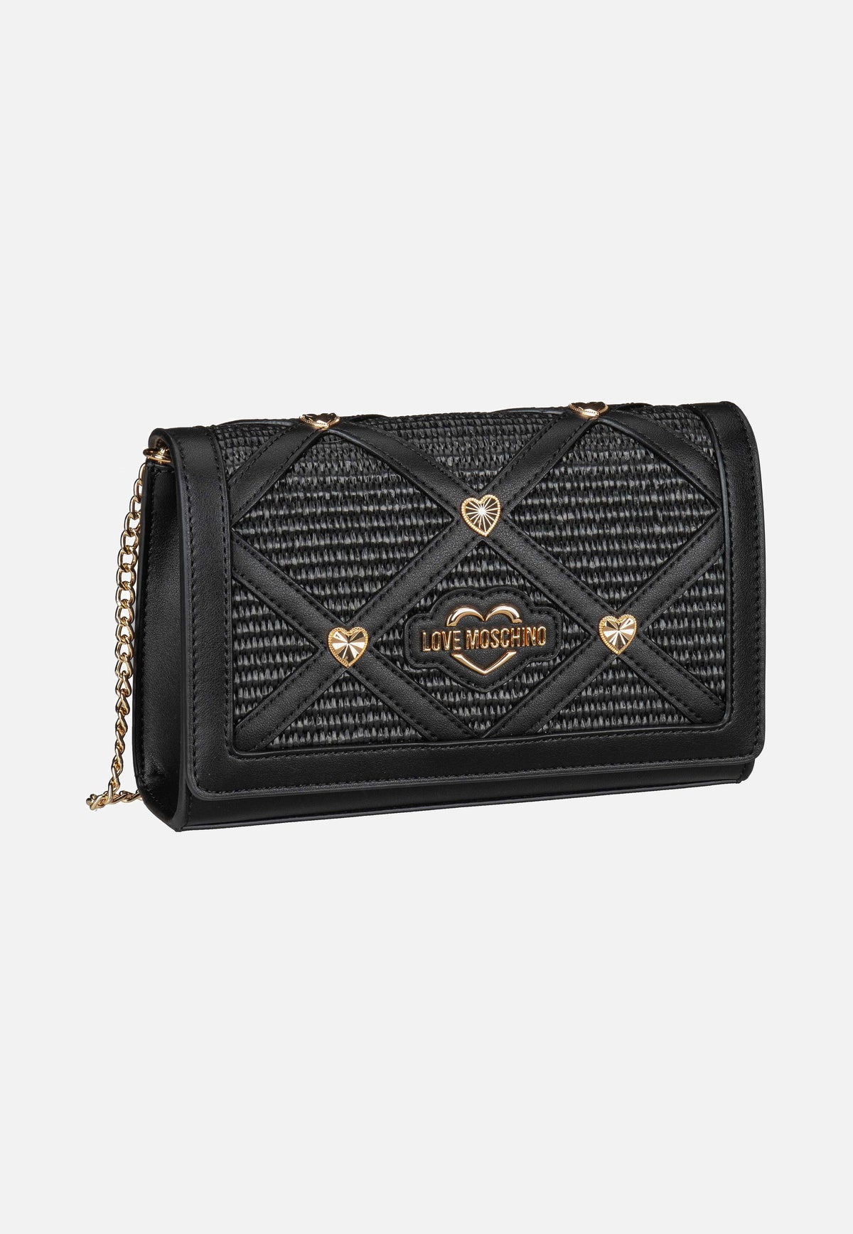Love Moschino Smart Daily Bag 4314 Black Raffia Umhängetasche