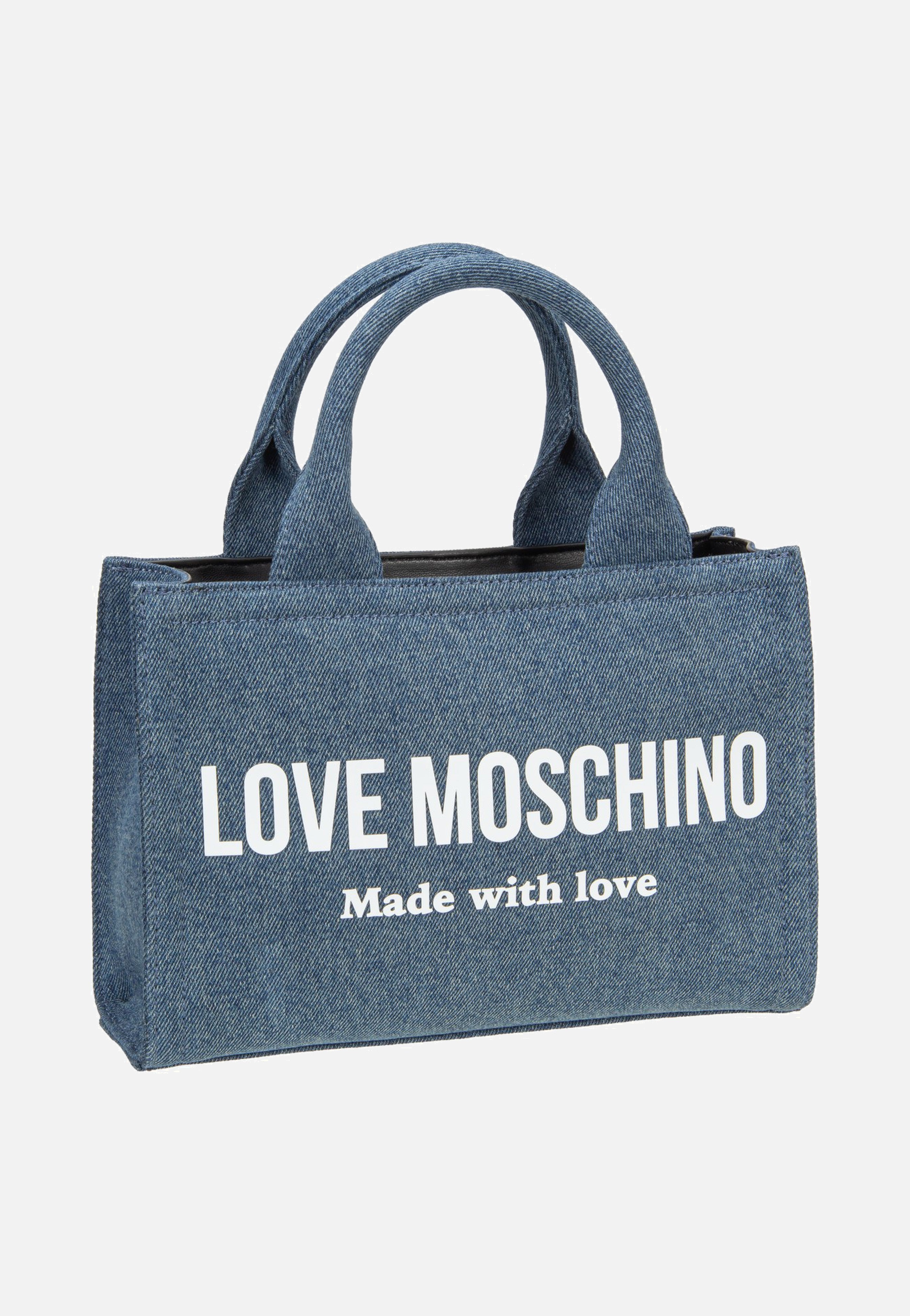 Love Moschino Denim Signature Love 4055 Denim Tote Bag